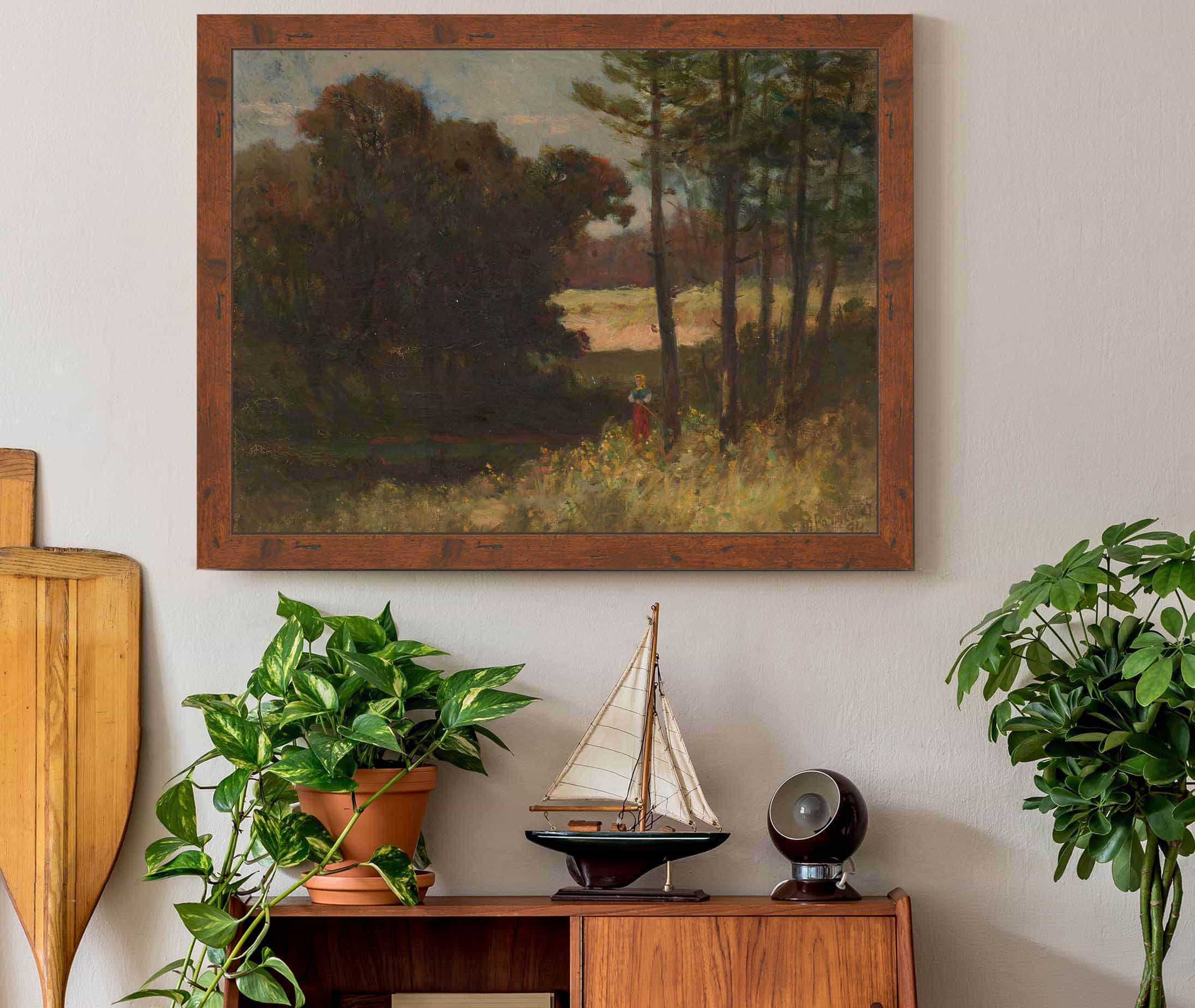 Untitled Landscape With Trees And Woman by Edward Mitchell Bannister - Image 3