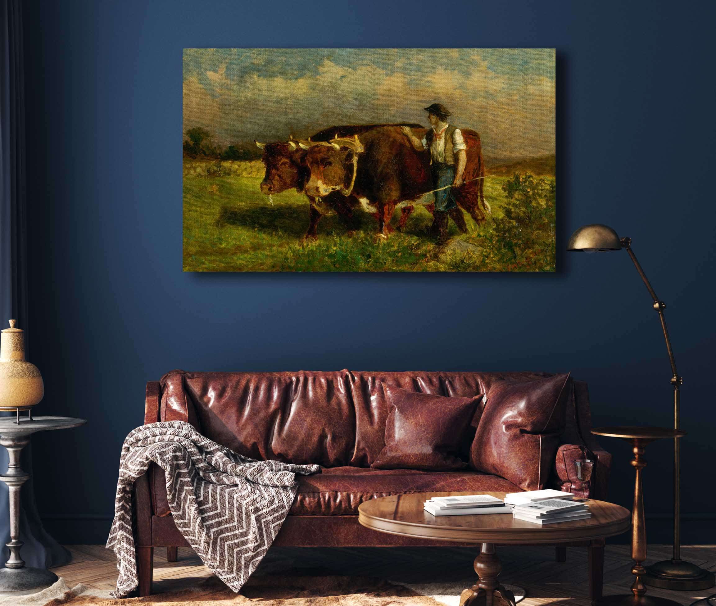 Untitled Man With Two Oxen by Edward Mitchell Bannister - Image 4