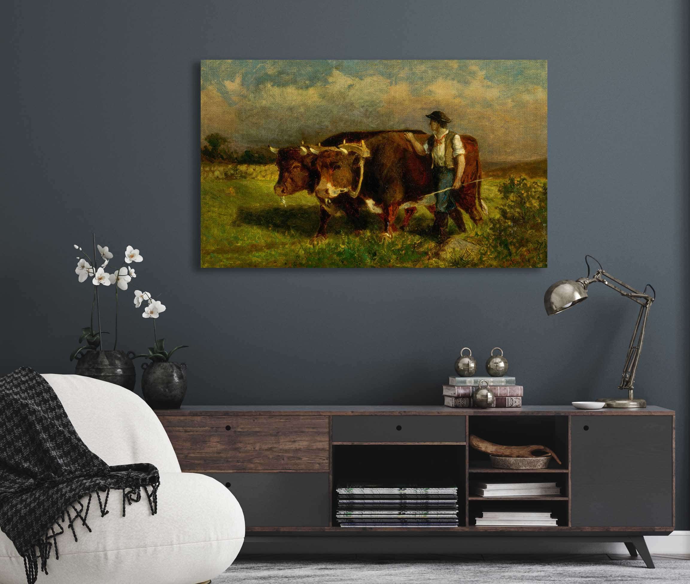 Untitled Man With Two Oxen by Edward Mitchell Bannister - Image 5