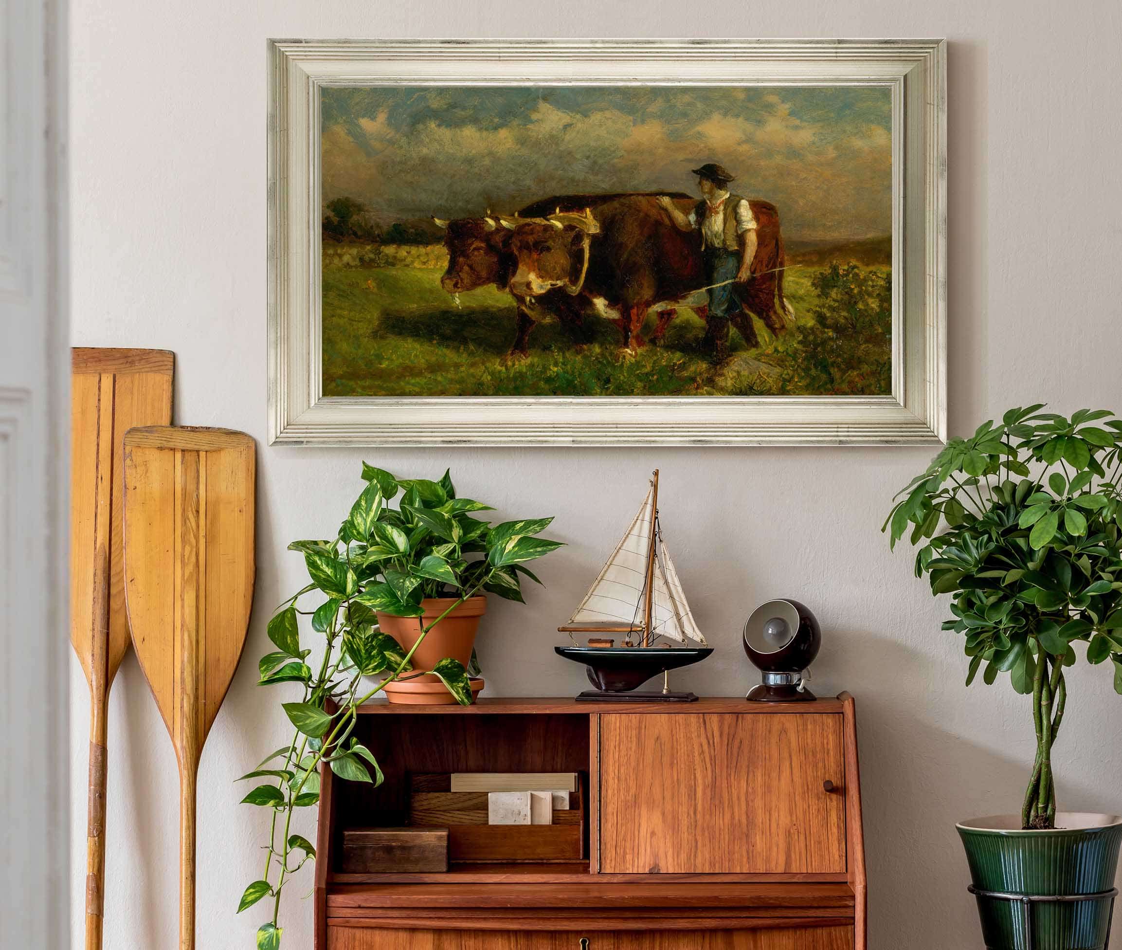 Untitled Man With Two Oxen by Edward Mitchell Bannister - Image 6
