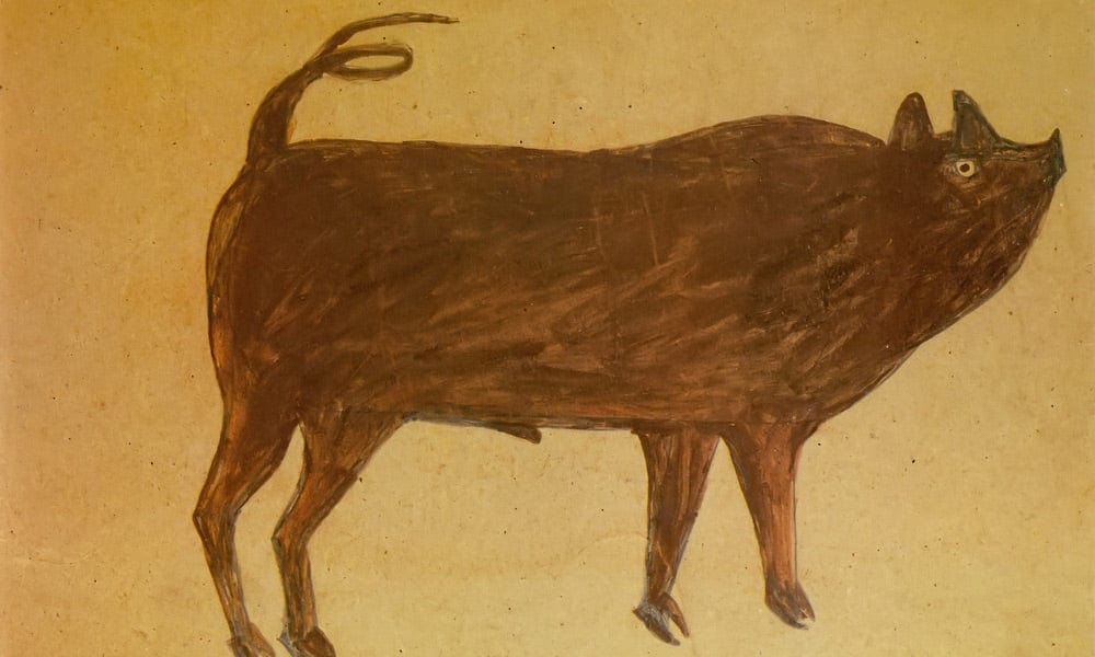 Untitled Pig Corkscrew By Bill Traylor - Image 7