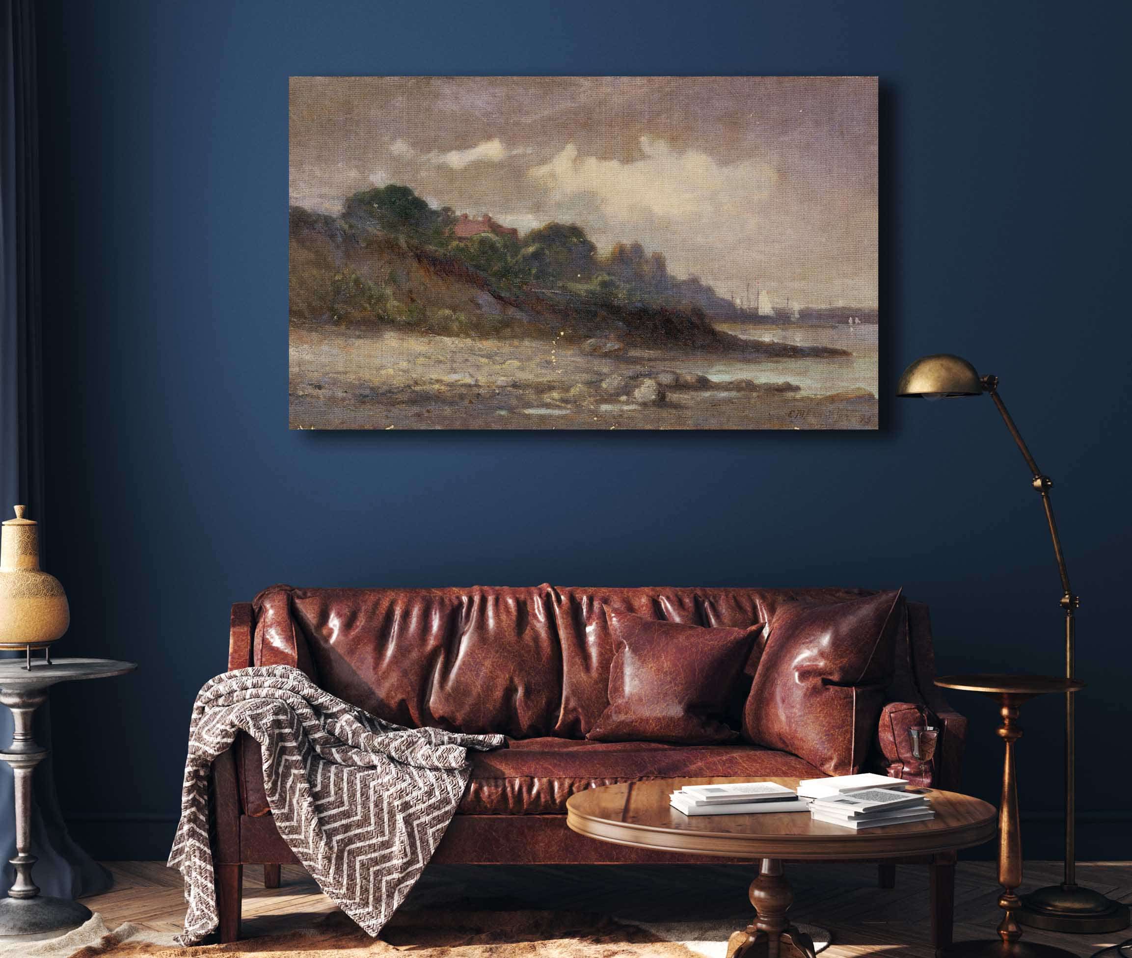 Untitled Shoreline With Sailboats And Roof by Edward Mitchell Bannister - Image 4