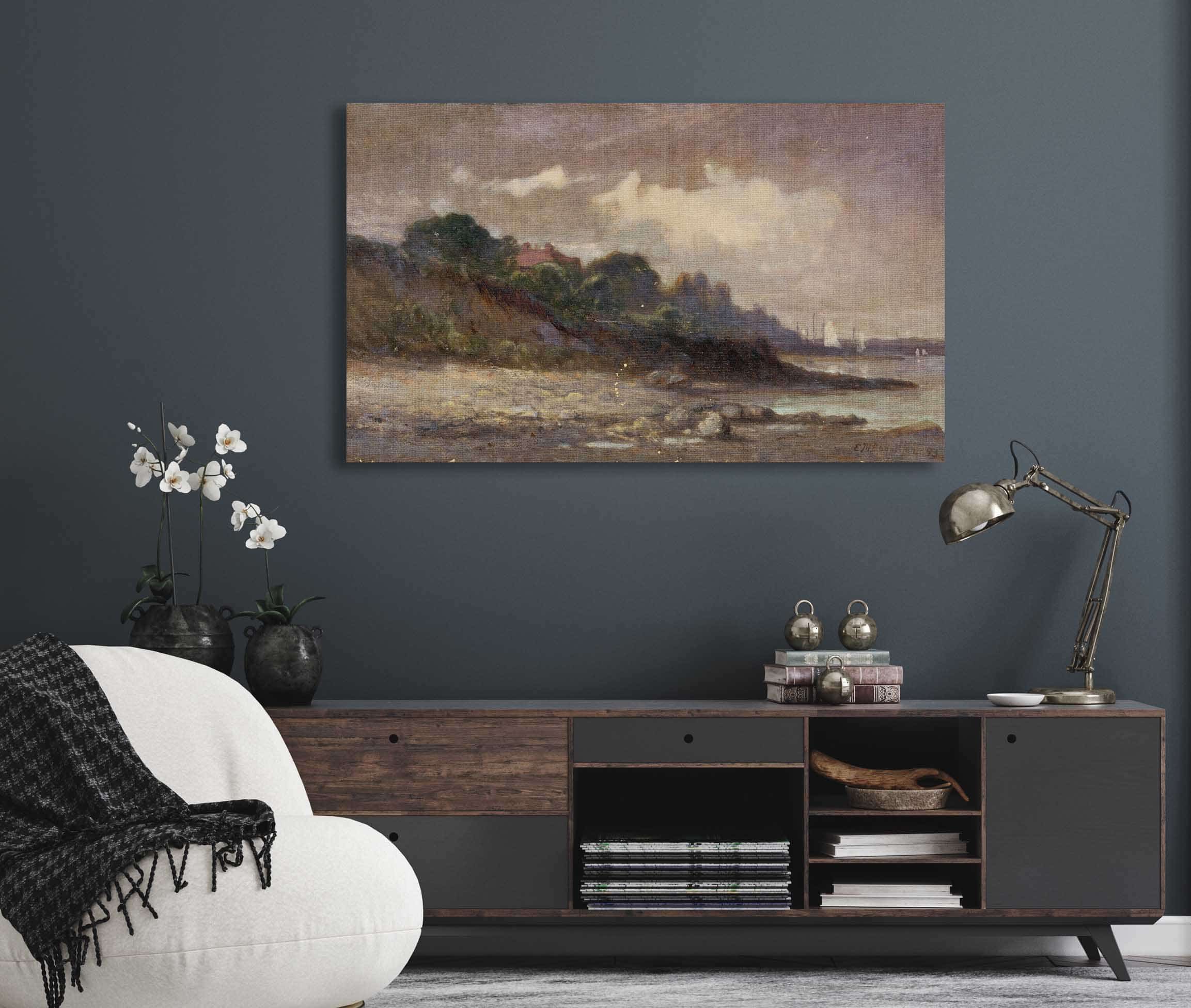 Untitled Shoreline With Sailboats And Roof by Edward Mitchell Bannister - Image 5