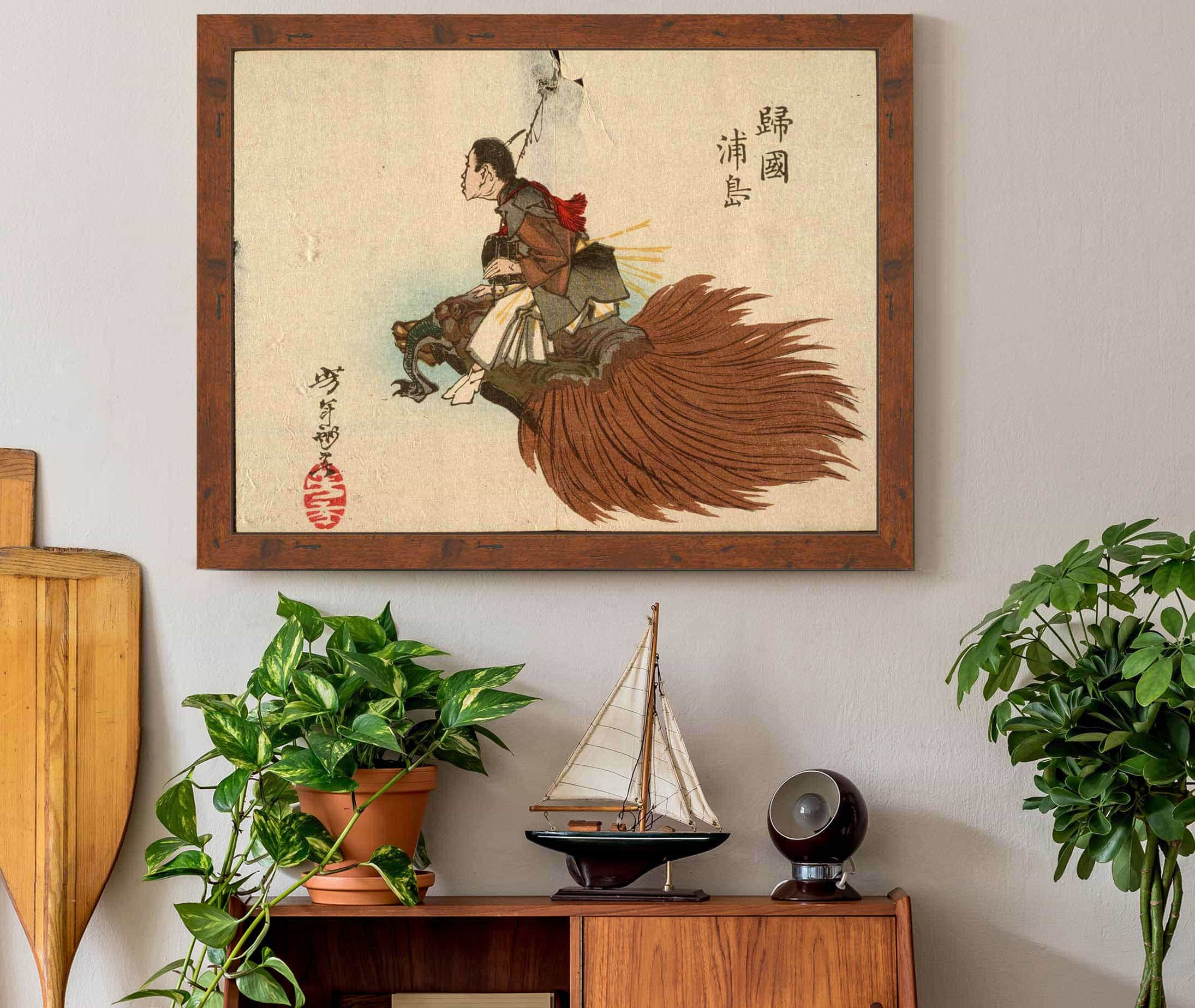 Urashima Taro Returning On The Turtle by Tsukioka Yoshitoshi - Image 3