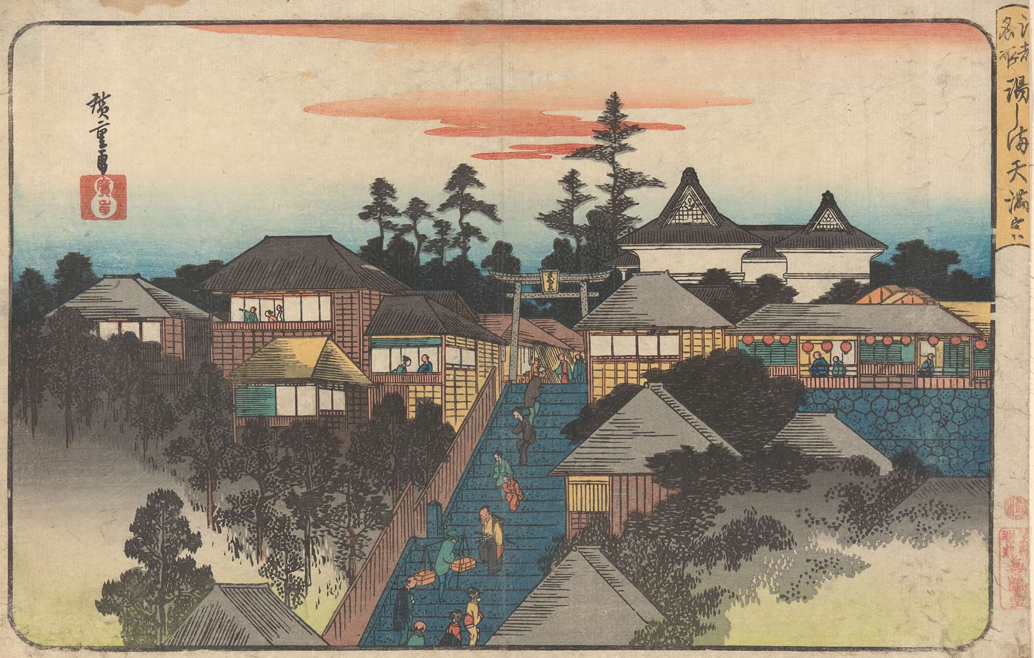 Ushima Shrine In Hongo District by Ando Hiroshige - Image 2