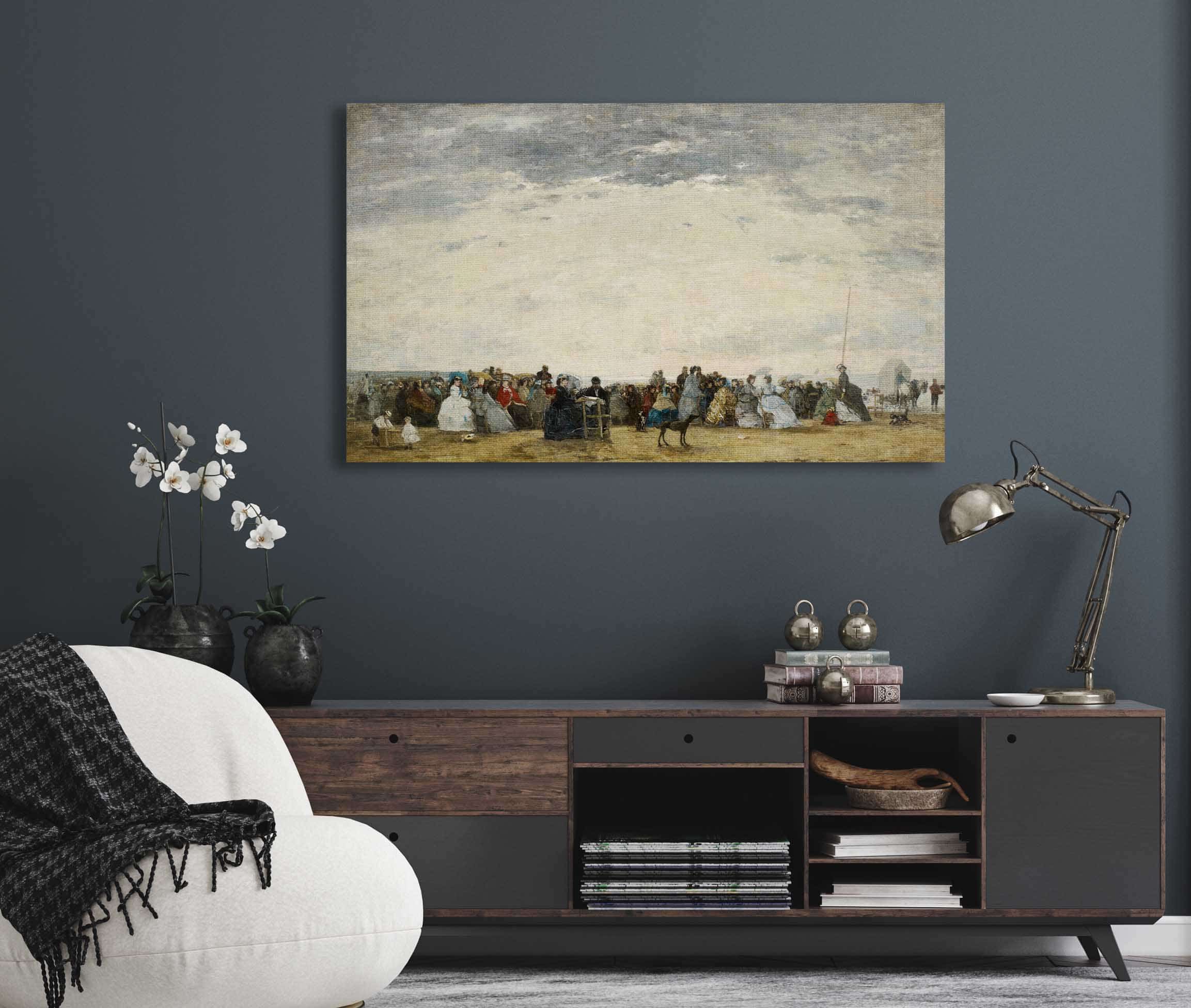 Vacationers On The Beach At Trouville by Eugene Boudin - Image 5