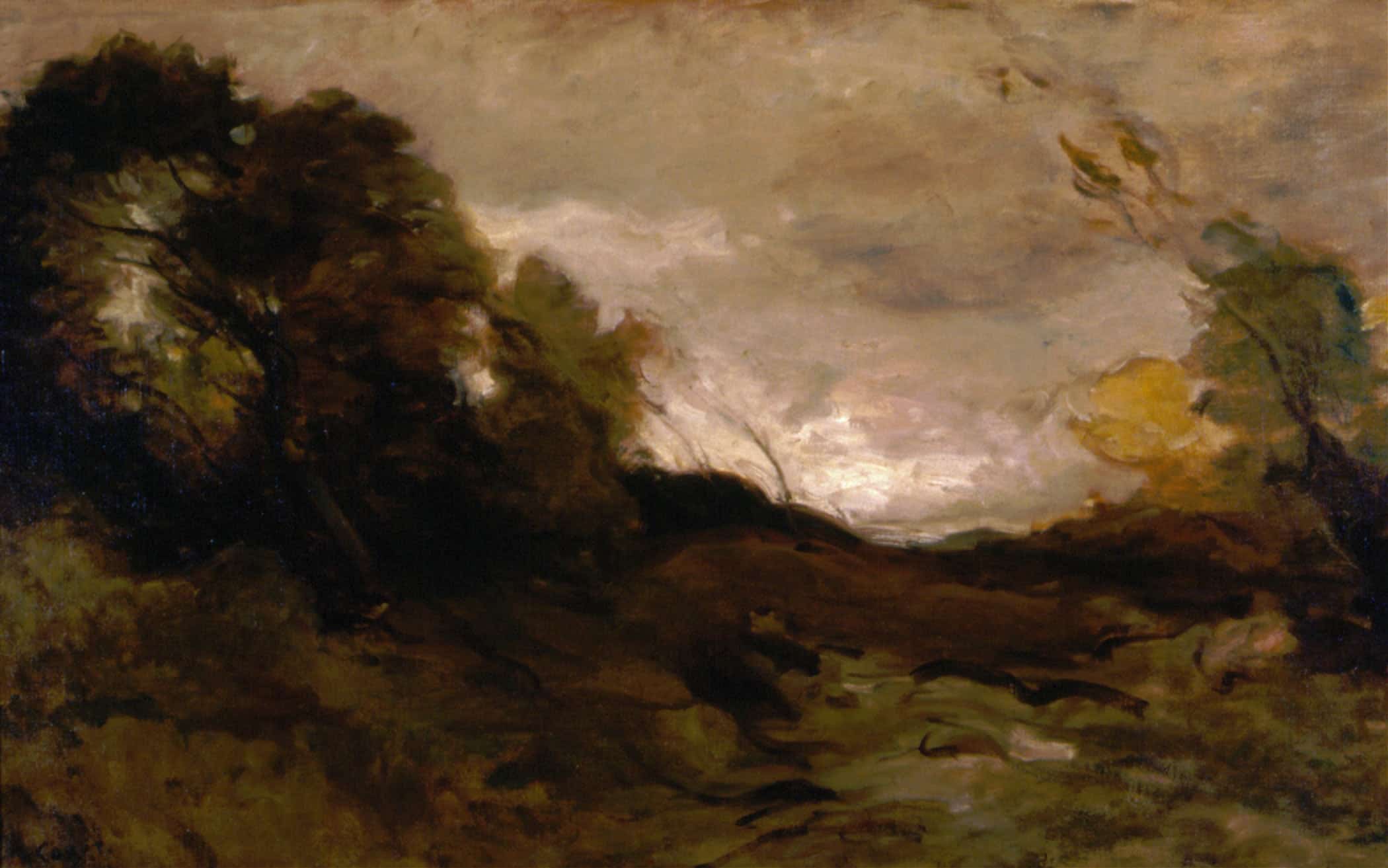 Vallee Solitaire   by Jean Baptiste Camille Corot - Image 2
