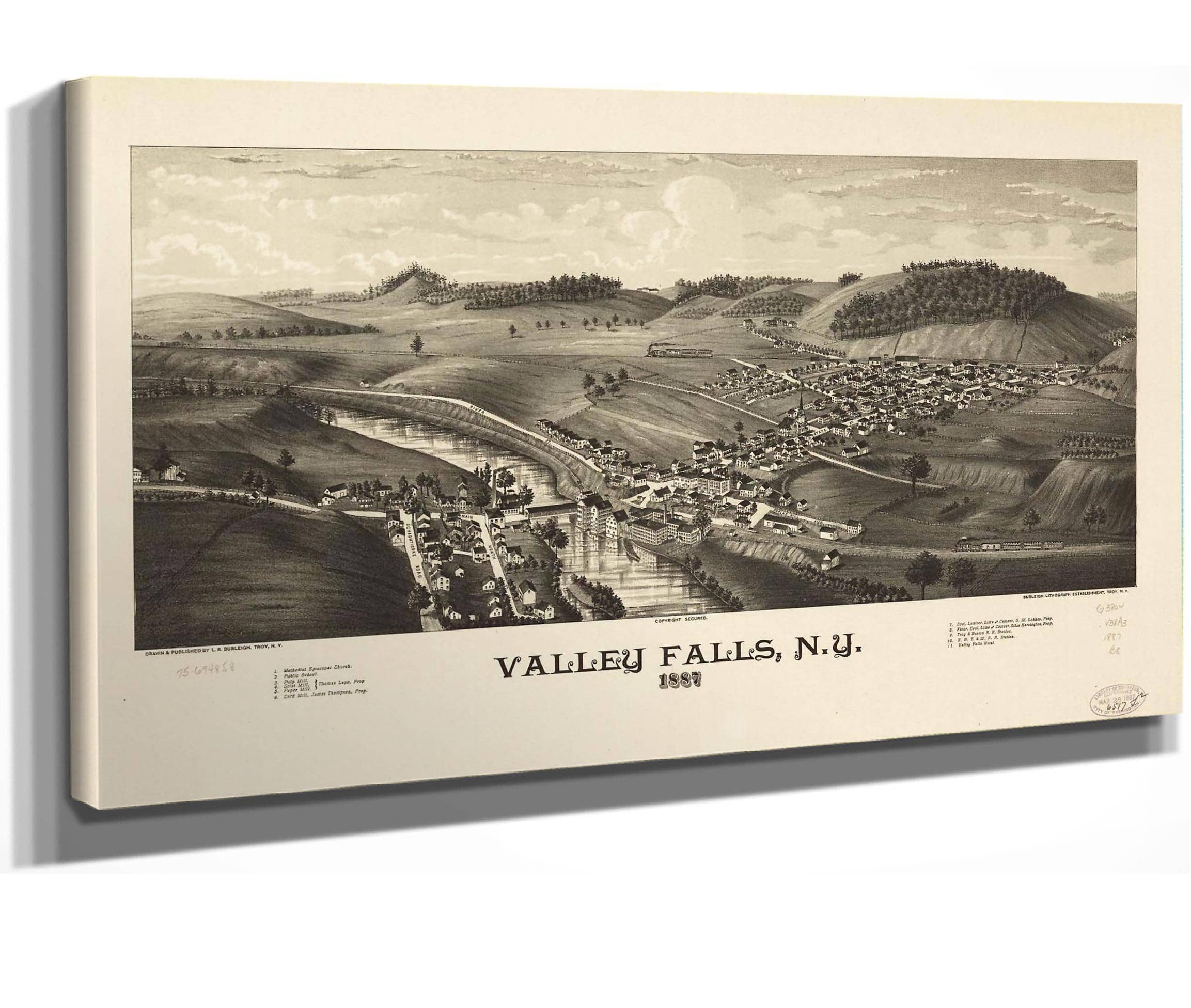 Valley Falls Ny 1887 State Of New York