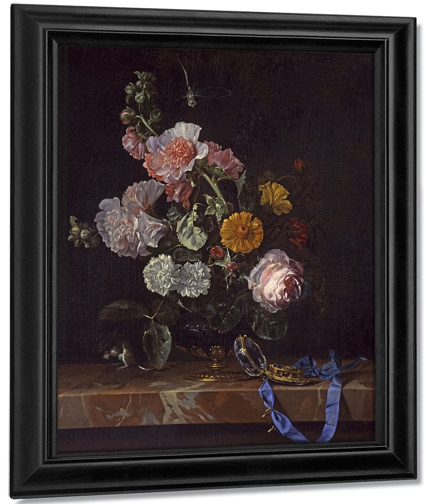 Vanitas Flower Still Life By Willem Van Aelst - Image 7