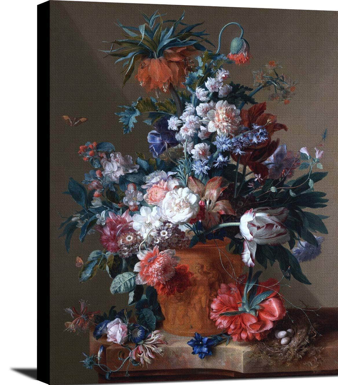 Vase Of Flowers Painting Jan Van Huysum Canvas Art - Image 2