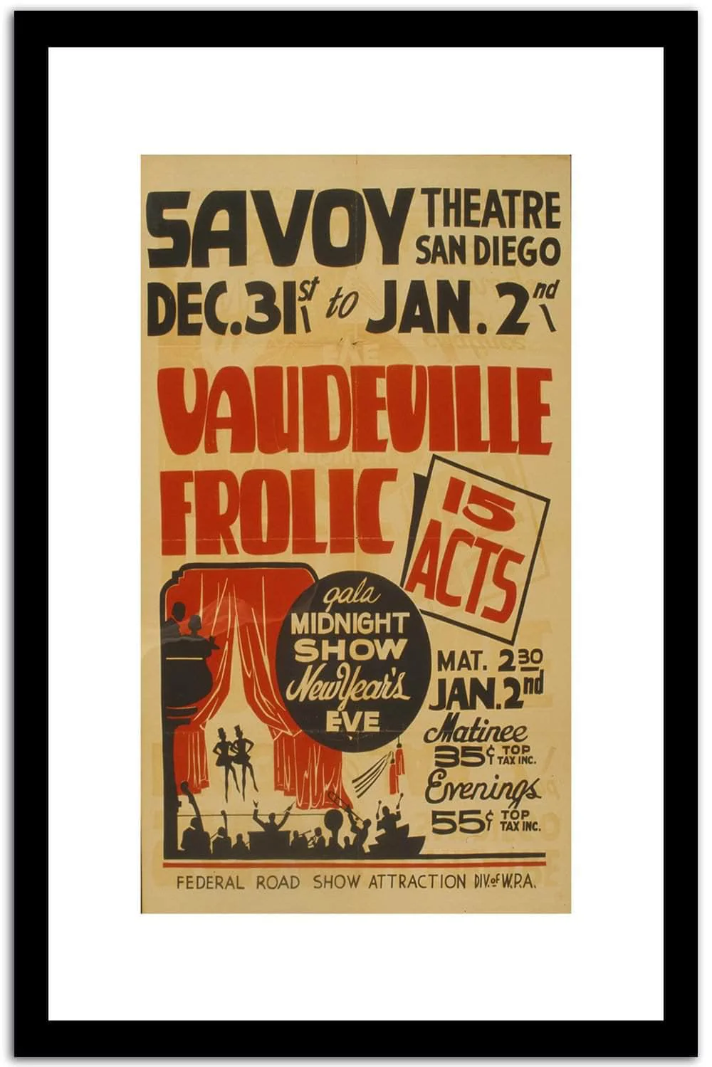 Vaudeville Frolic Vintage Poster