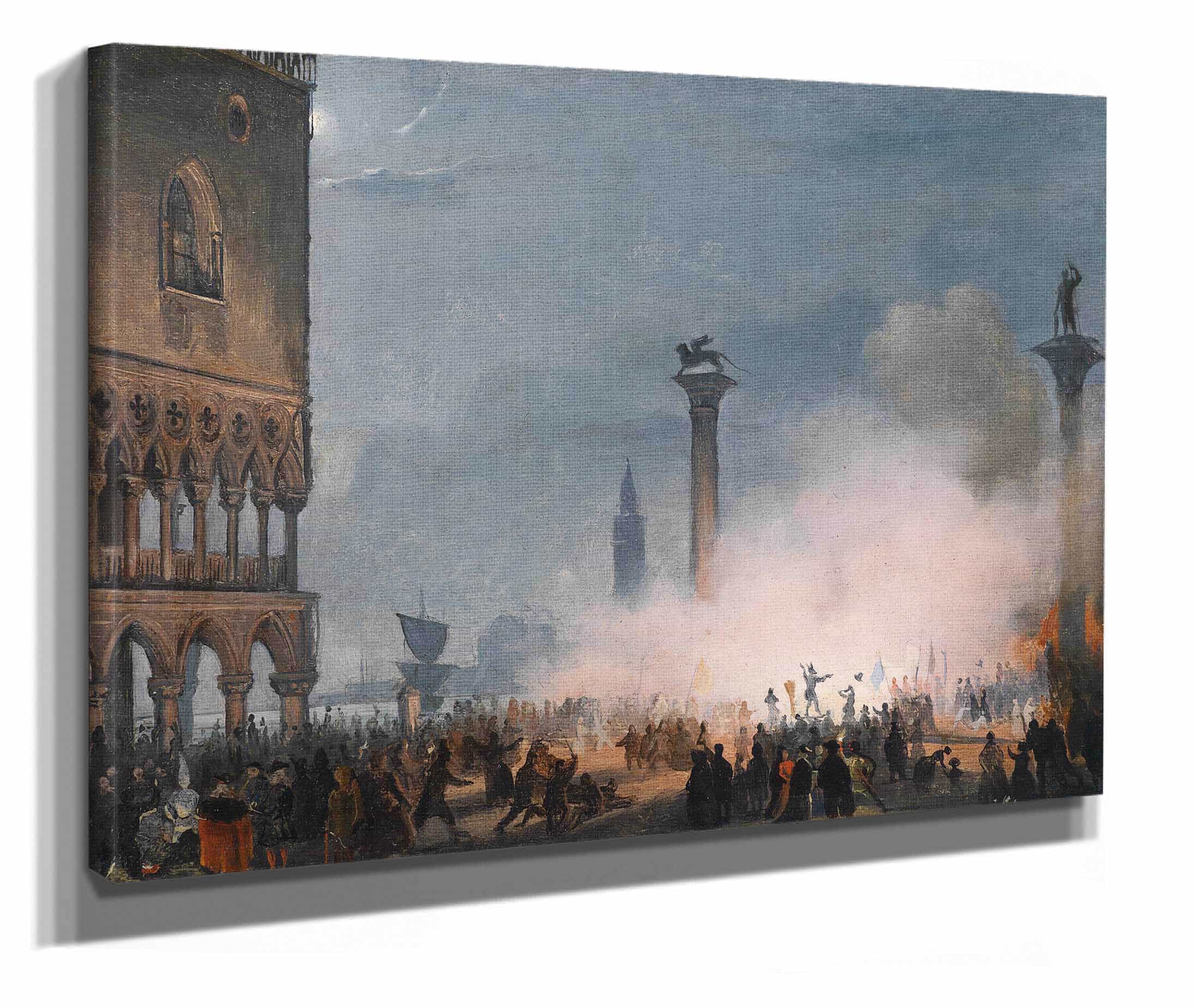 Venedi Piazzetta Bei Nacht by Ippolito Caffi - Image 2