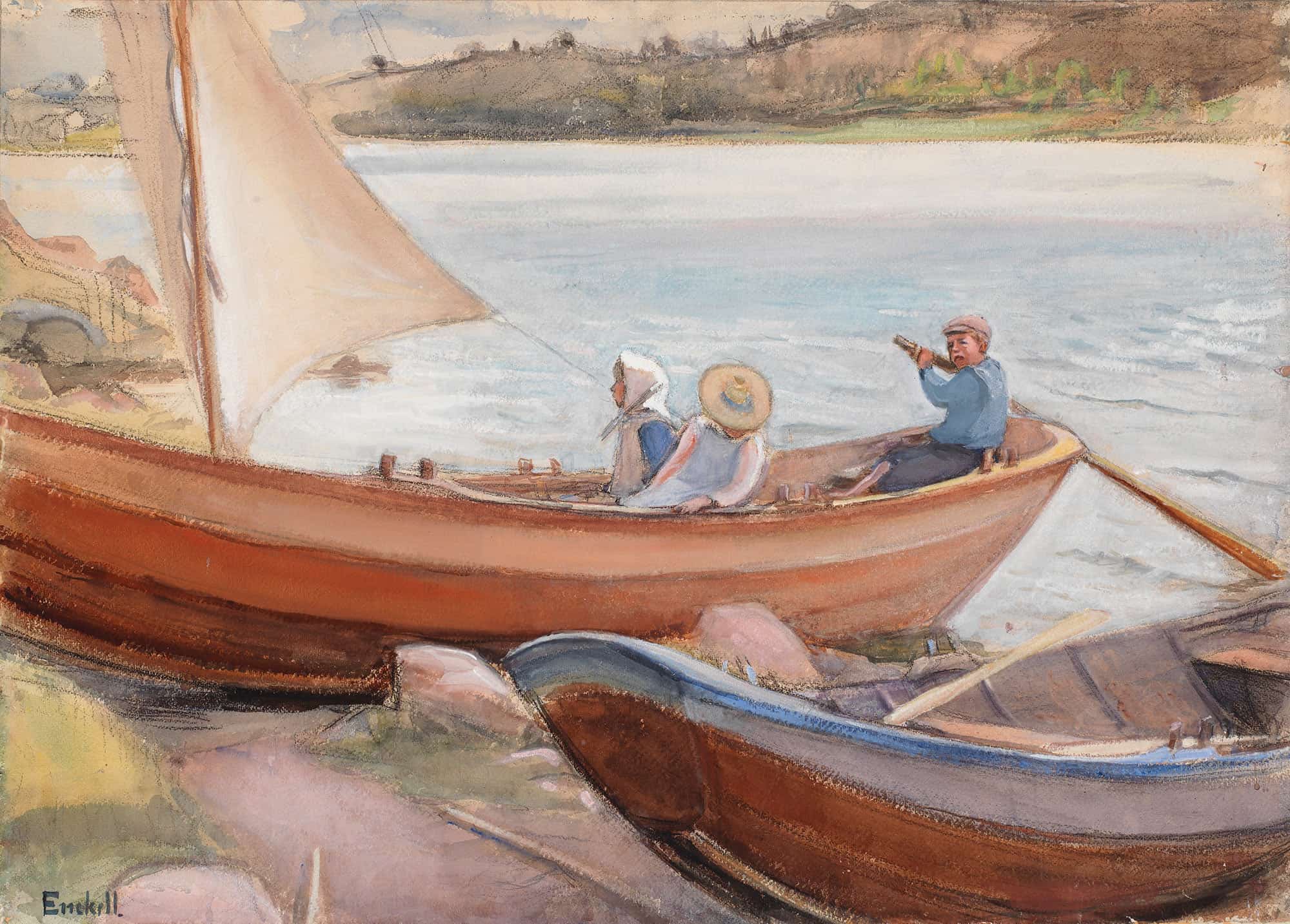 Veneita Rannalla by Magnus Enckell