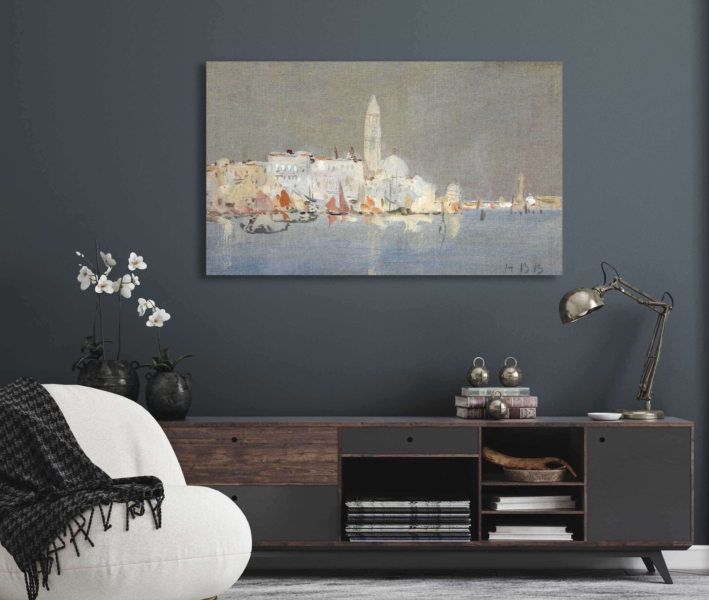 Venetian Capriccio With A Campanile by Hercules Brabazon Brabazon - Image 5