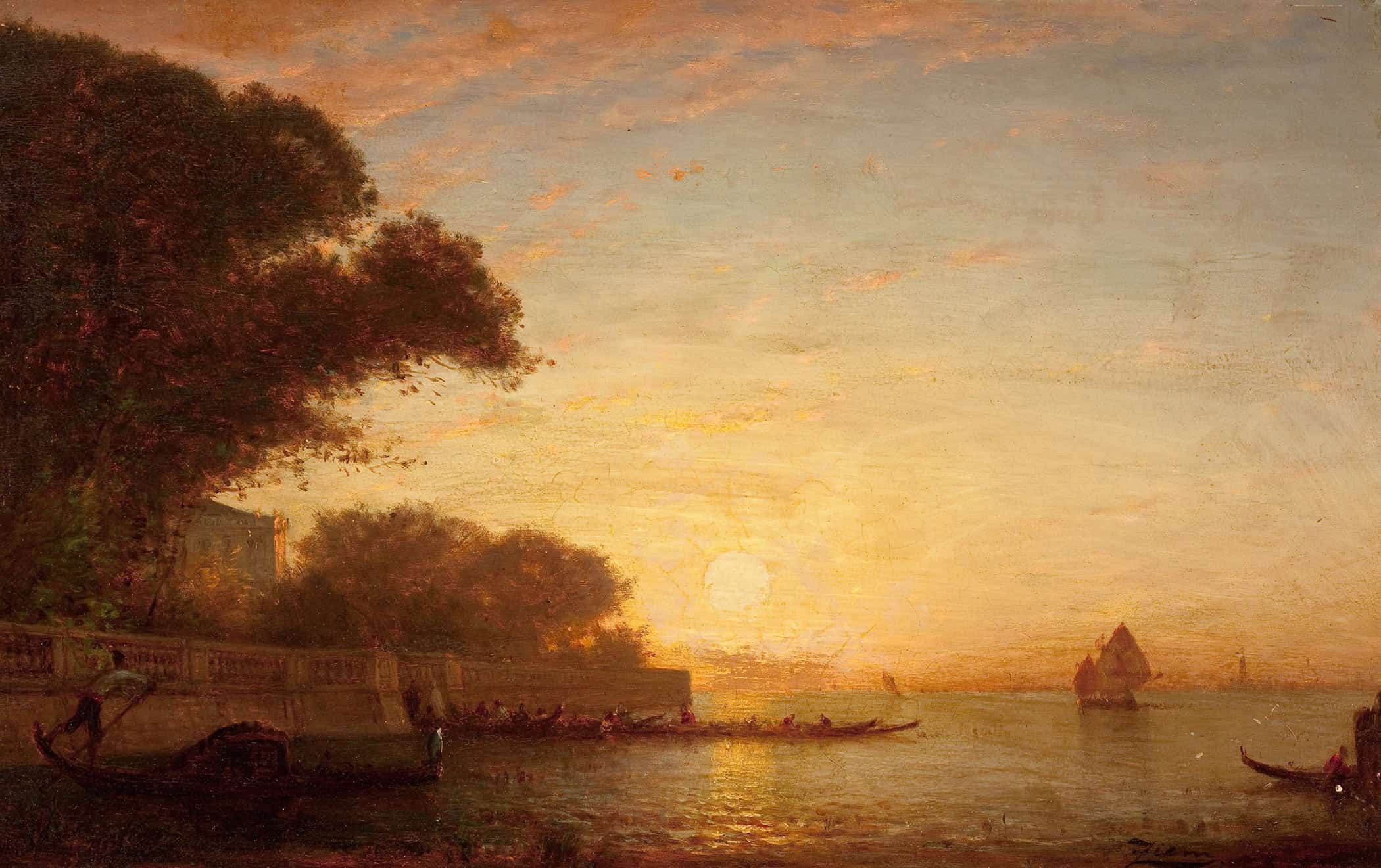 Venetian Scene by Felix Ziem - Image 2