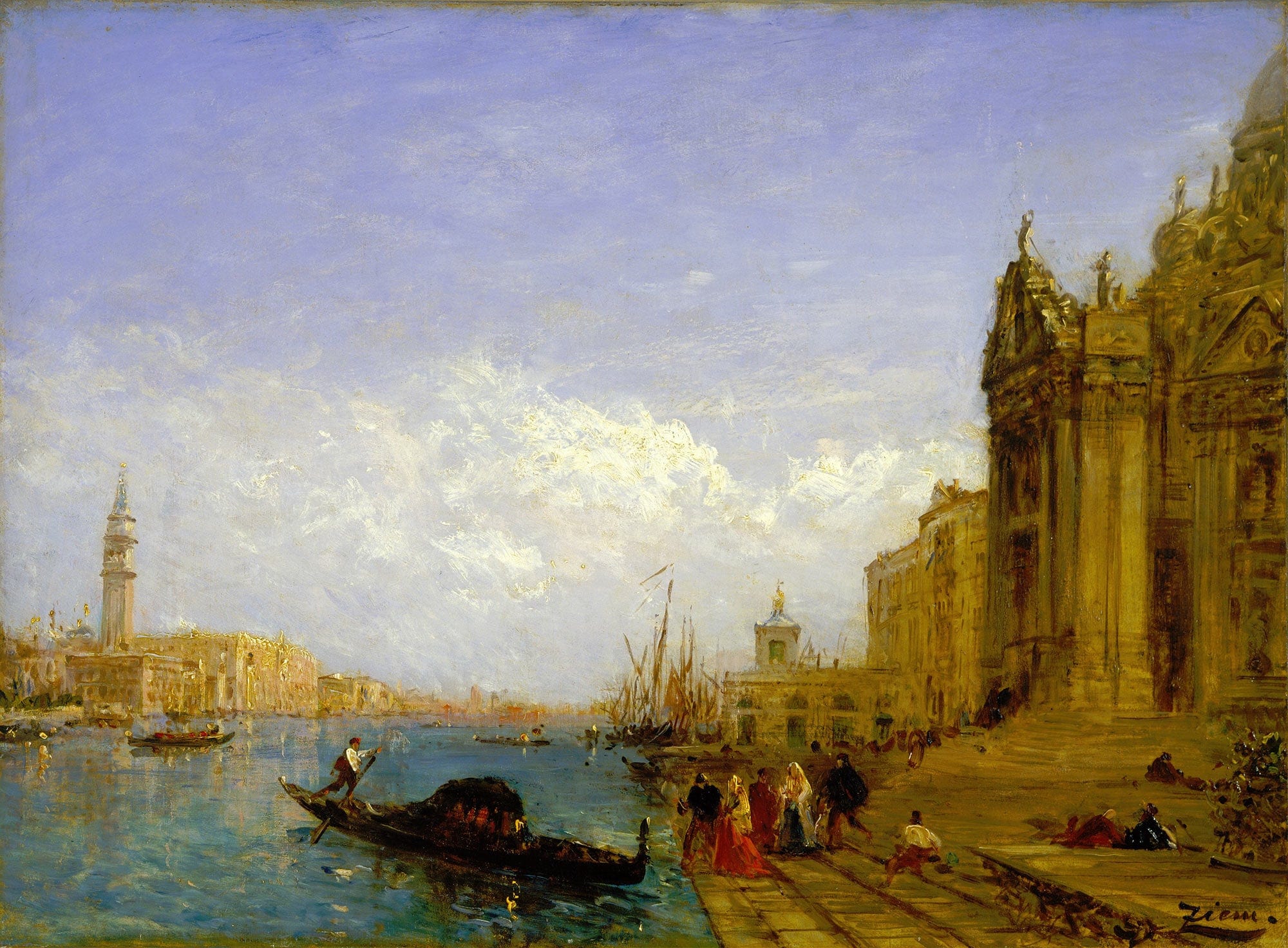 Venetian Scene Late Th Early Th Century by Felix Ziem - Image 2
