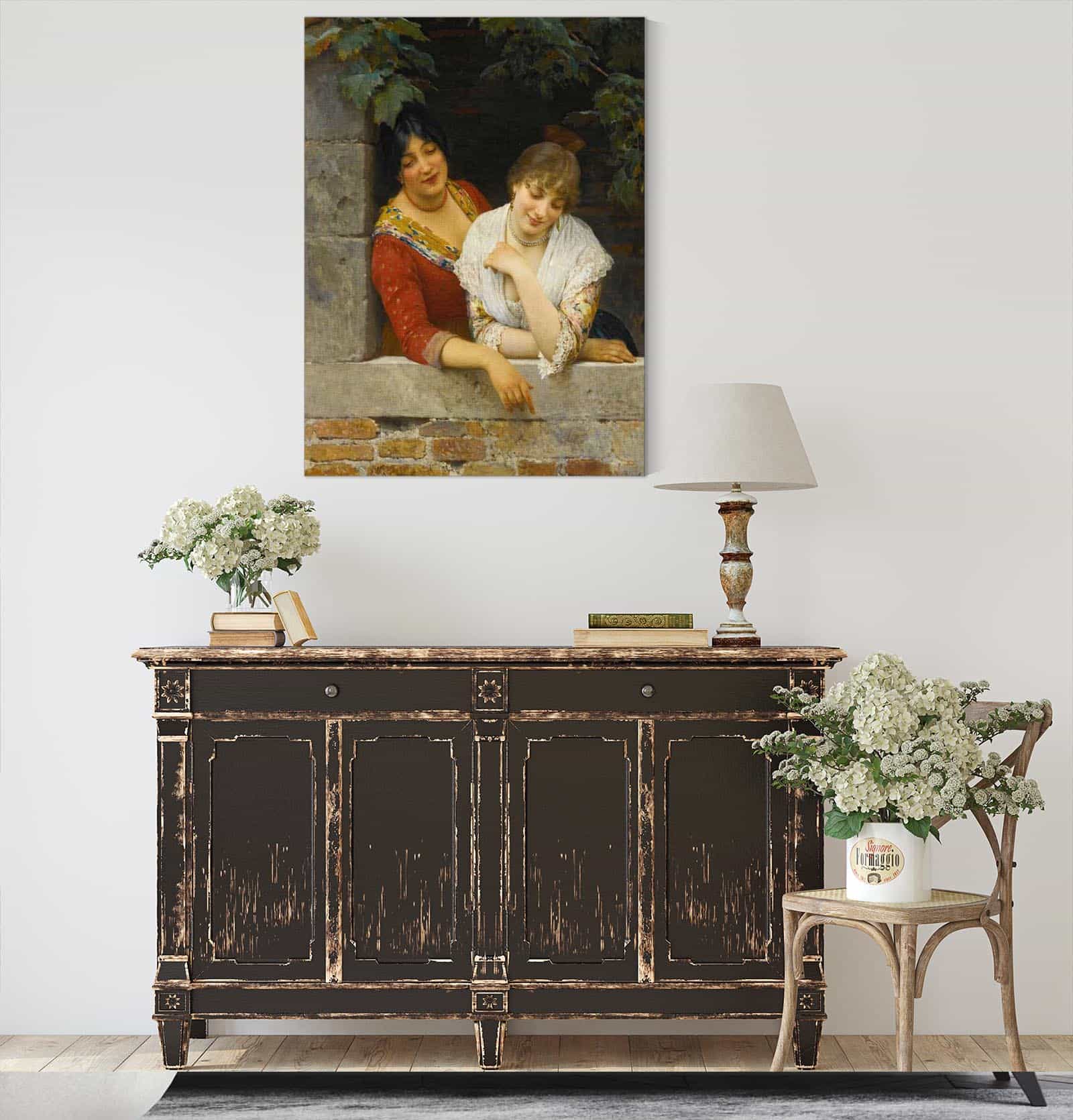 Venetians At The Balcony by Eugen Von Blaas - Image 4