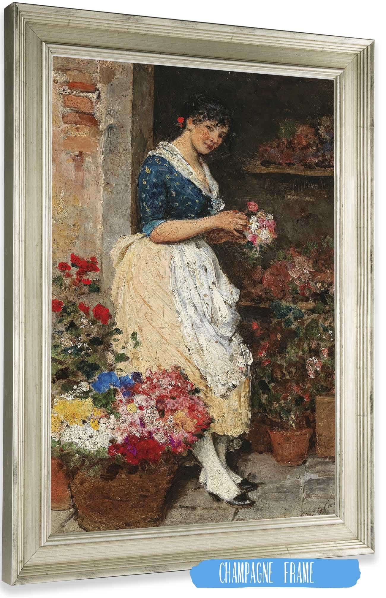 Venezianisches Blumenmadchen by Eugen Von Blaas