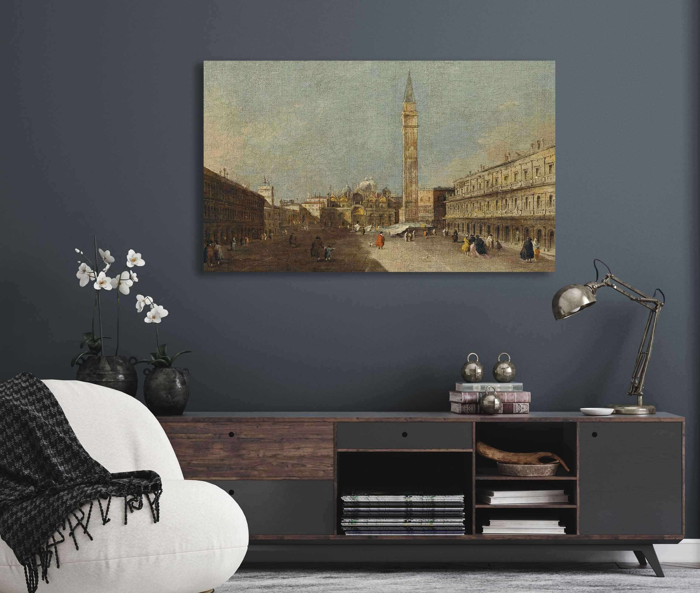 Venice A View Of Piazza San Marco Looking East Towards The Basilica by Francesco Guardi - Image 5