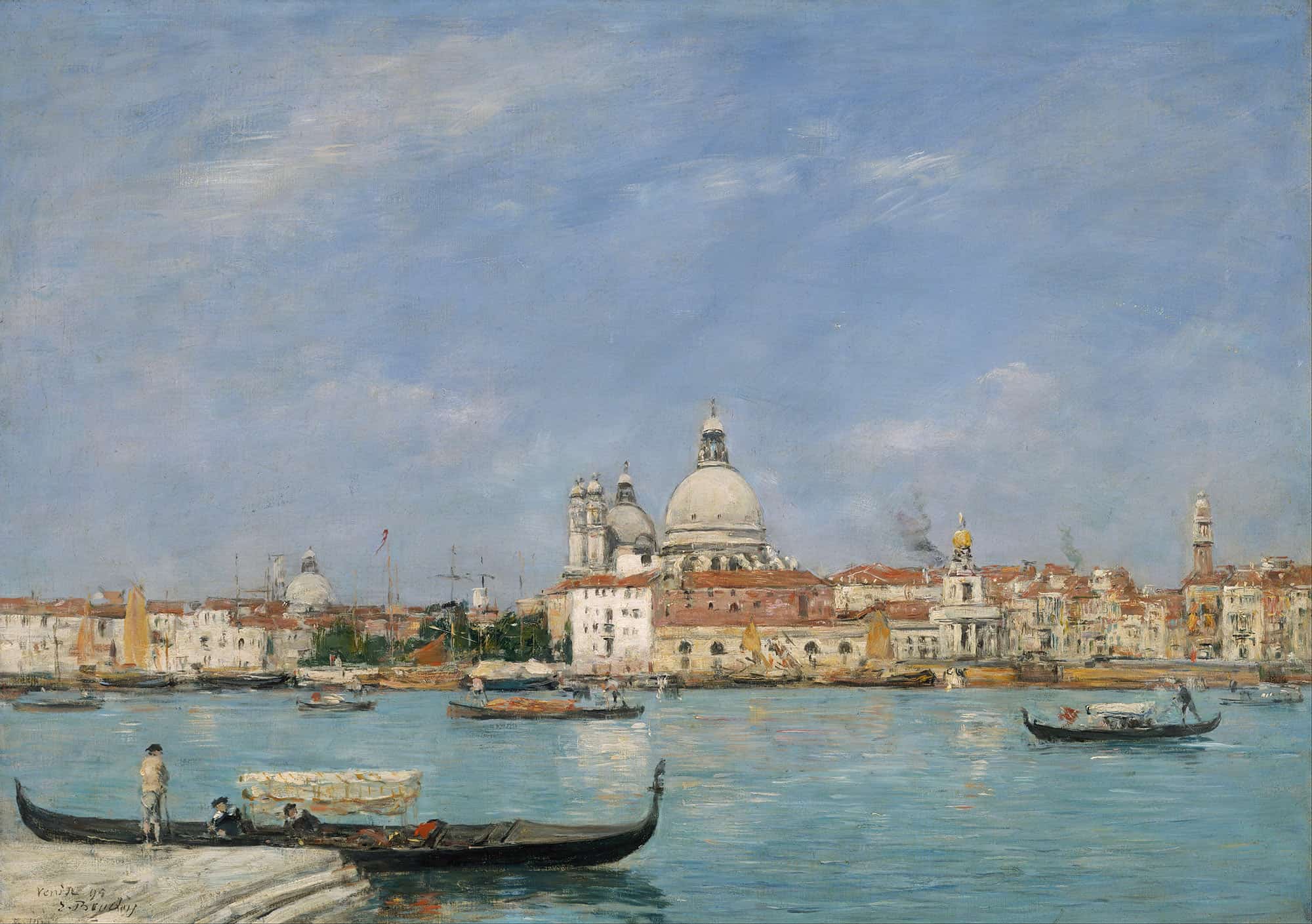 Venice Santa Maria Della Salute From San Giorgio by Eugene Boudin - Image 2
