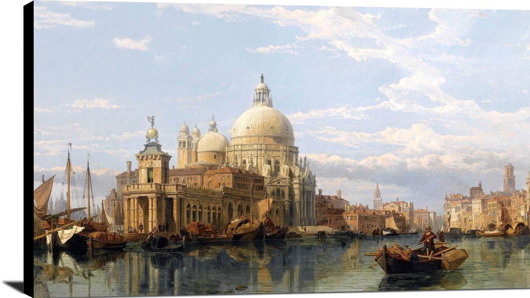 Venice, Santa Maria Della Salute Painting George Stanfield Canvas Art - Image 2