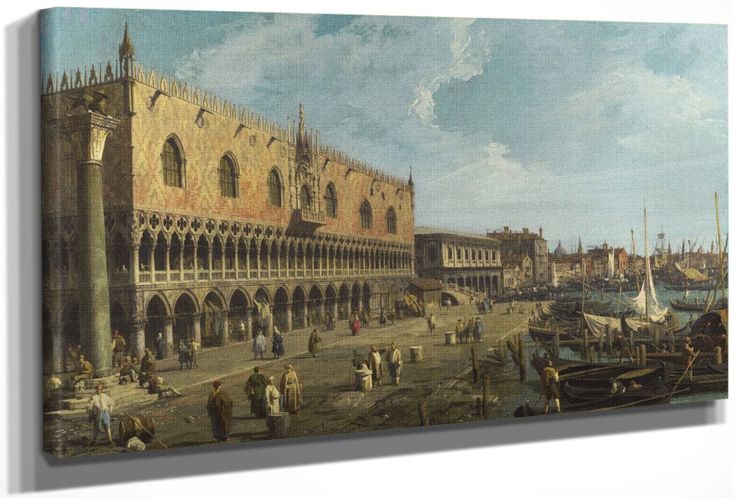 Venice The Doge's Palace And The Riva Degli Schiavoni By Canaletto