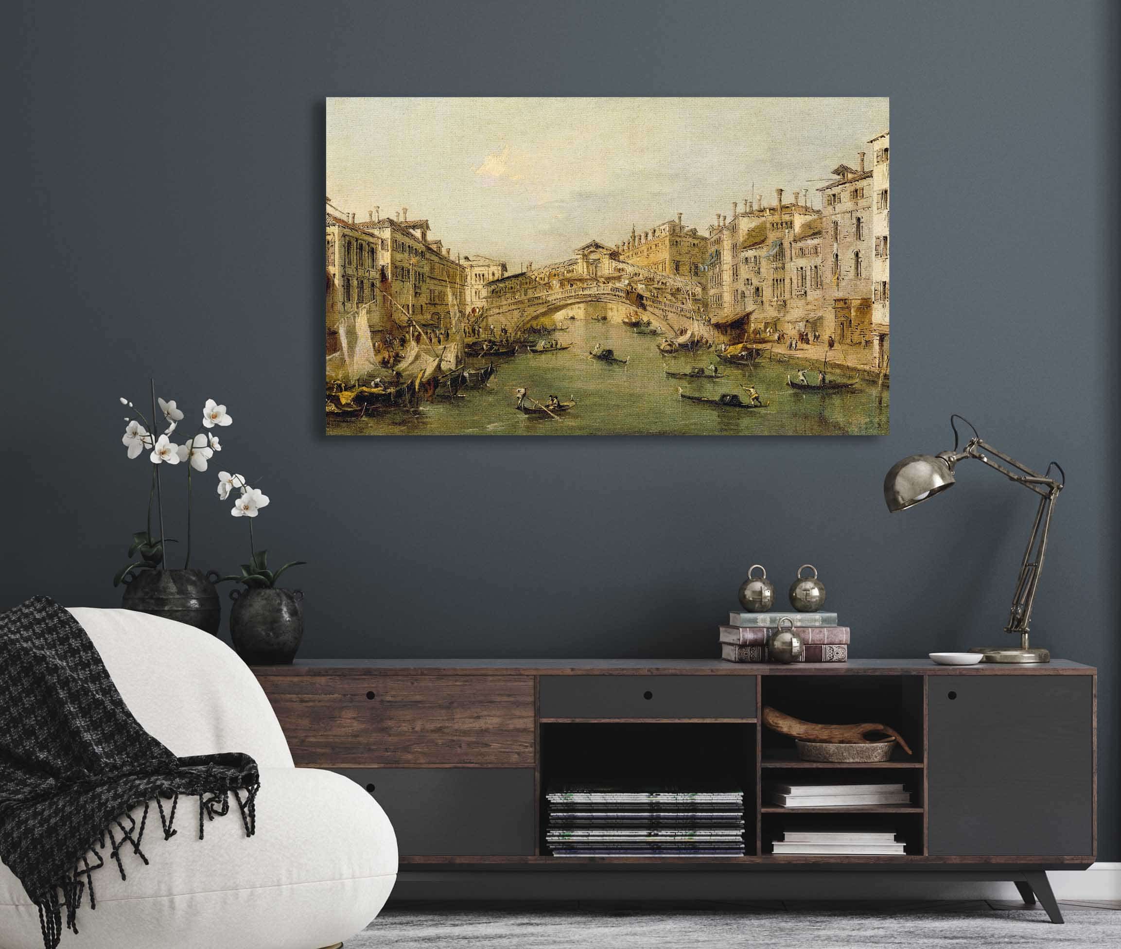 Venice The Rialto by Francesco Guardi - Image 5