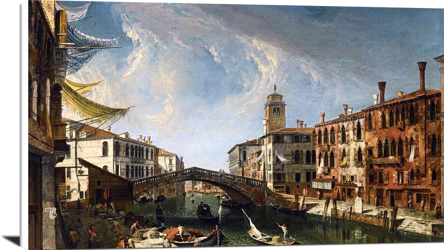 Venice, View Of The Cannaregio Painting Michele Marieschi Canvas Art