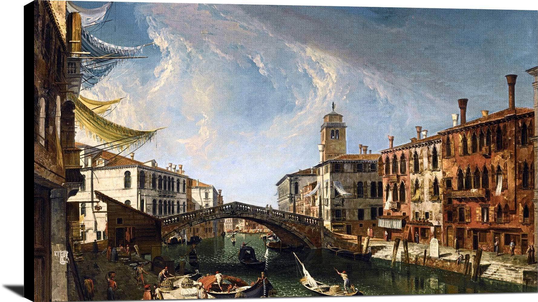Venice, View Of The Cannaregio Painting Michele Marieschi Canvas Art - Image 2