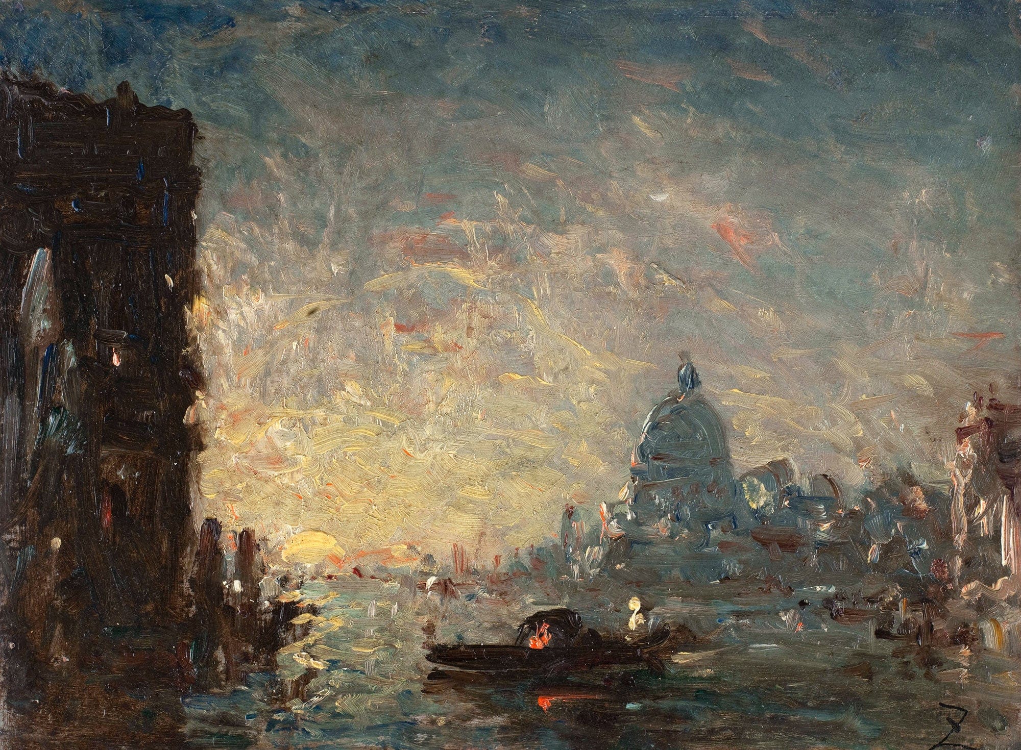 Venise Au Coucher Du Soleil by Felix Ziem - Image 2
