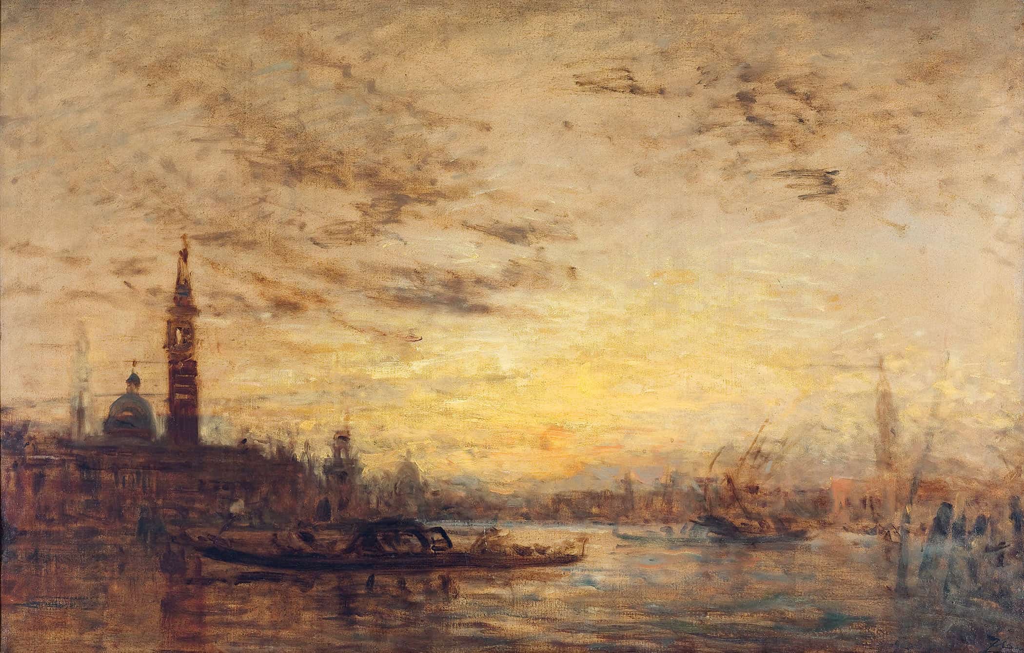 Venise La Giudecca Au Crepuscule by Felix Ziem - Image 2