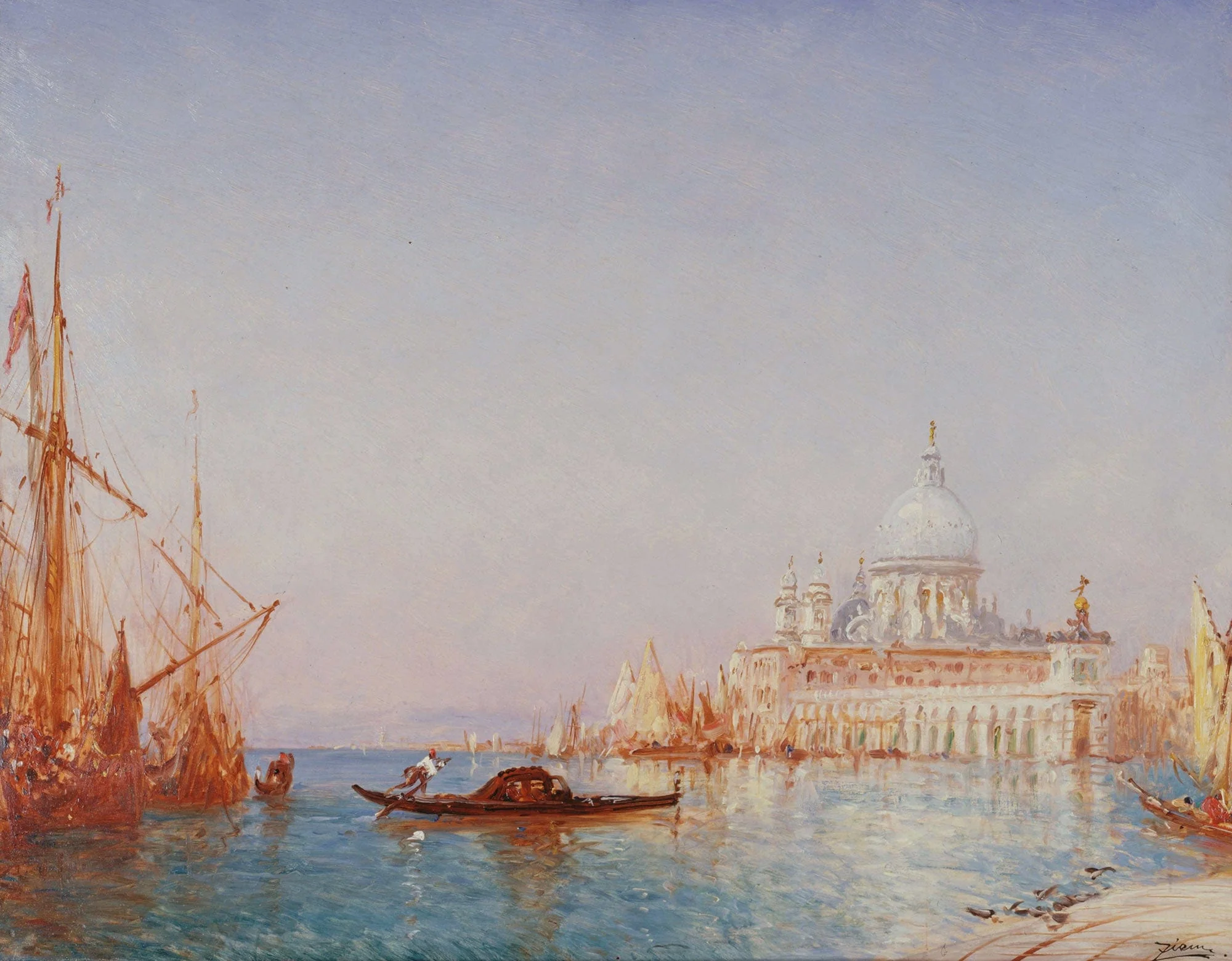 Venise La Salute Effet De Matin by Felix Ziem - Image 2