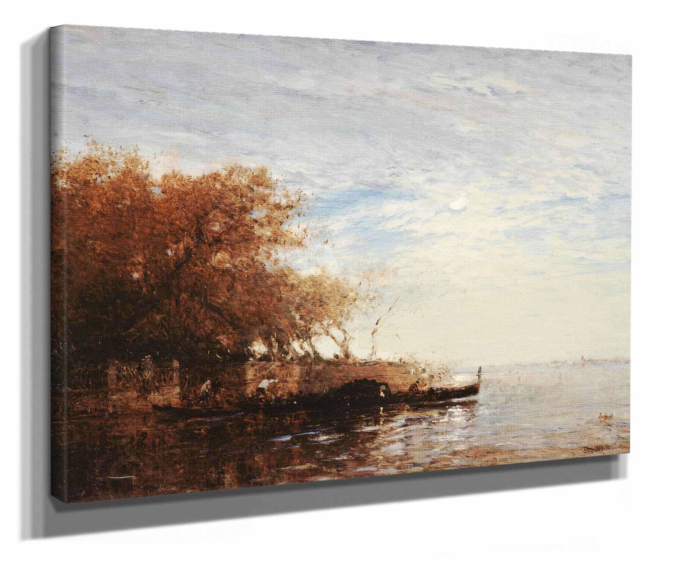 Venise Le Jardin Francais Au Clair De Lune by Felix Ziem