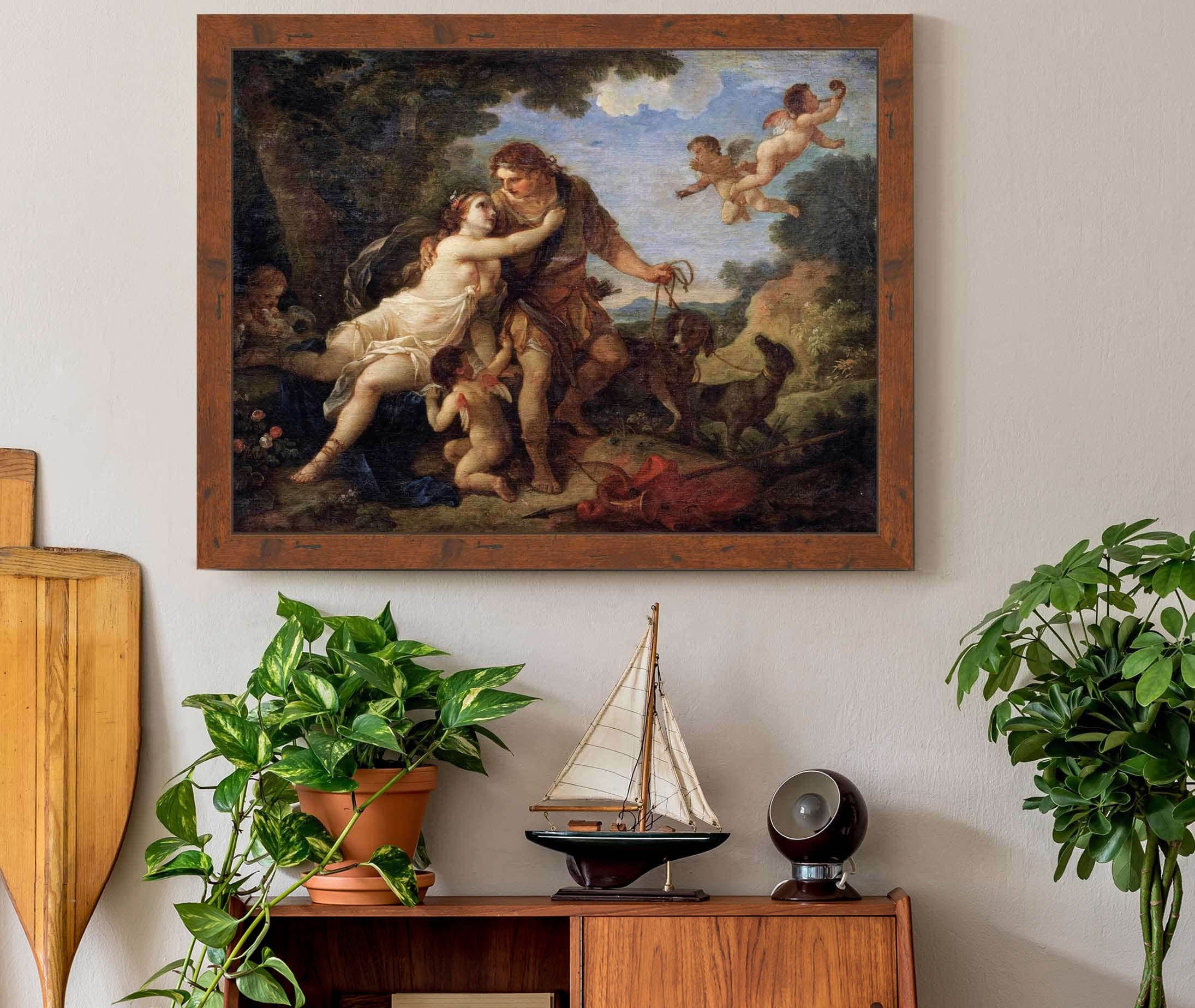 Venus And Adonis by Charles Joseph Natoire - Image 3