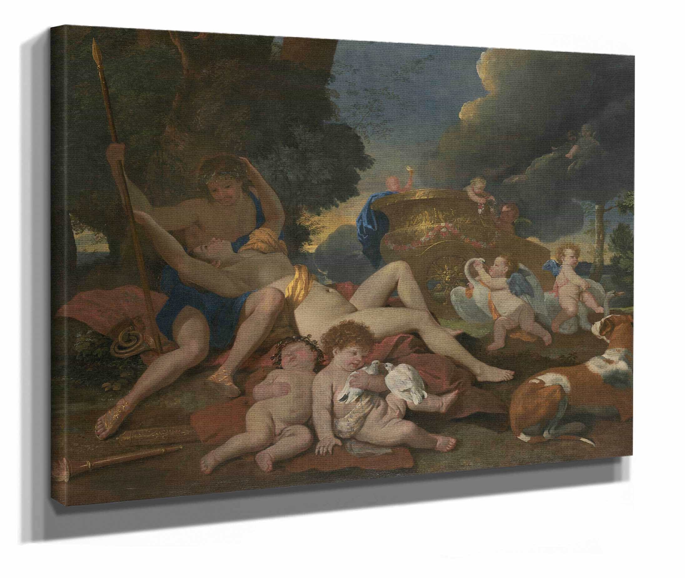 Venus And Adonis by Nicolas Poussin