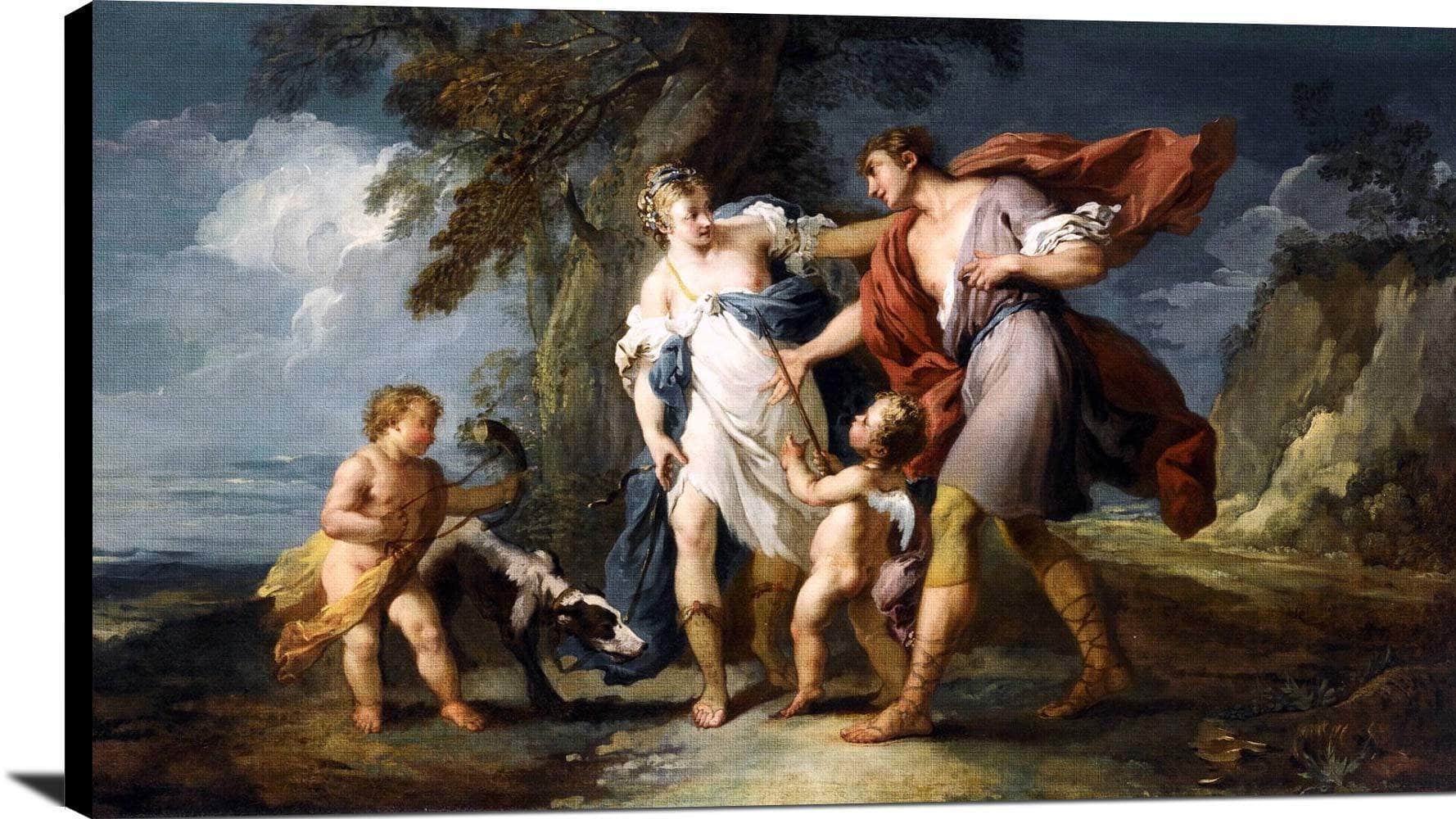 Venus And Adonis Painting Franois Boucher Canvas Art - Image 2