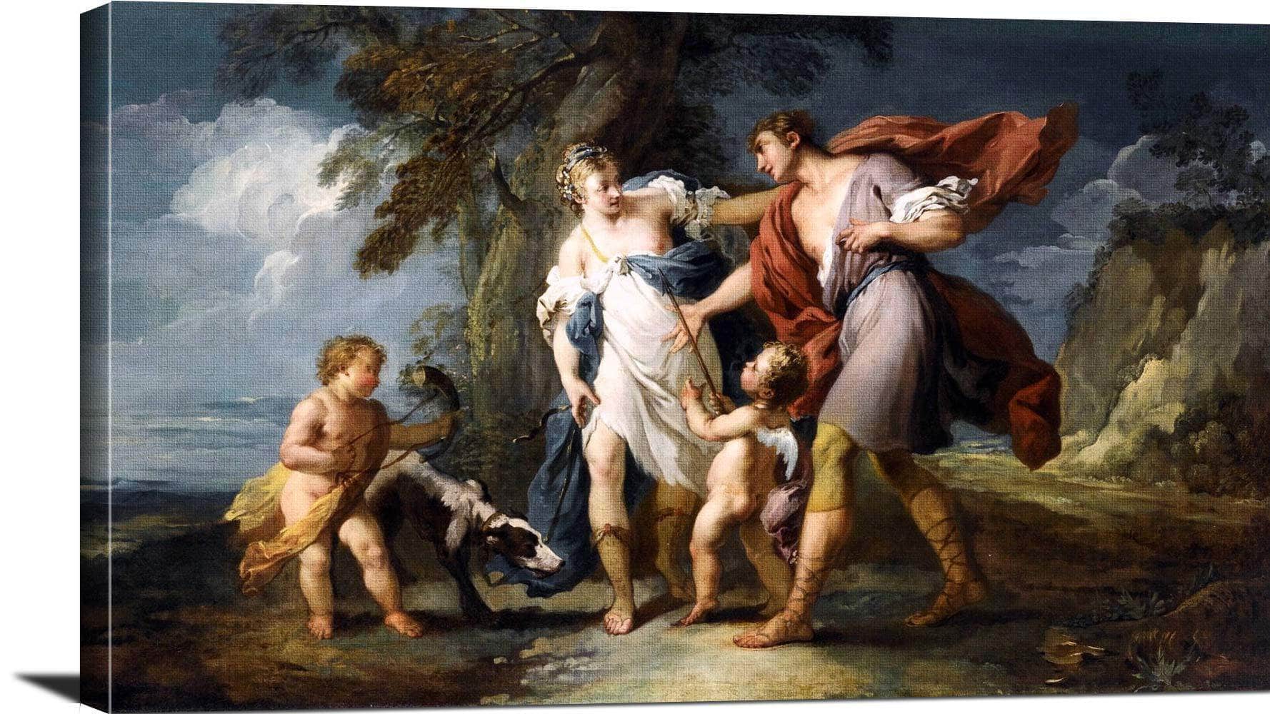 Venus And Adonis Painting Franois Boucher Canvas Art - Image 3