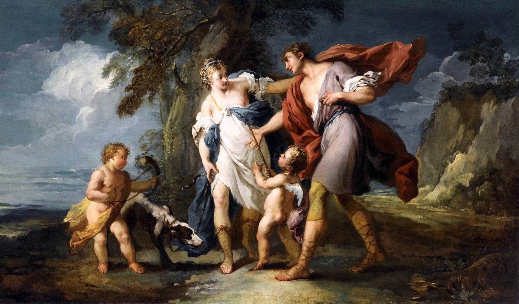 Venus And Adonis Painting Franois Boucher Canvas Art - Image 5