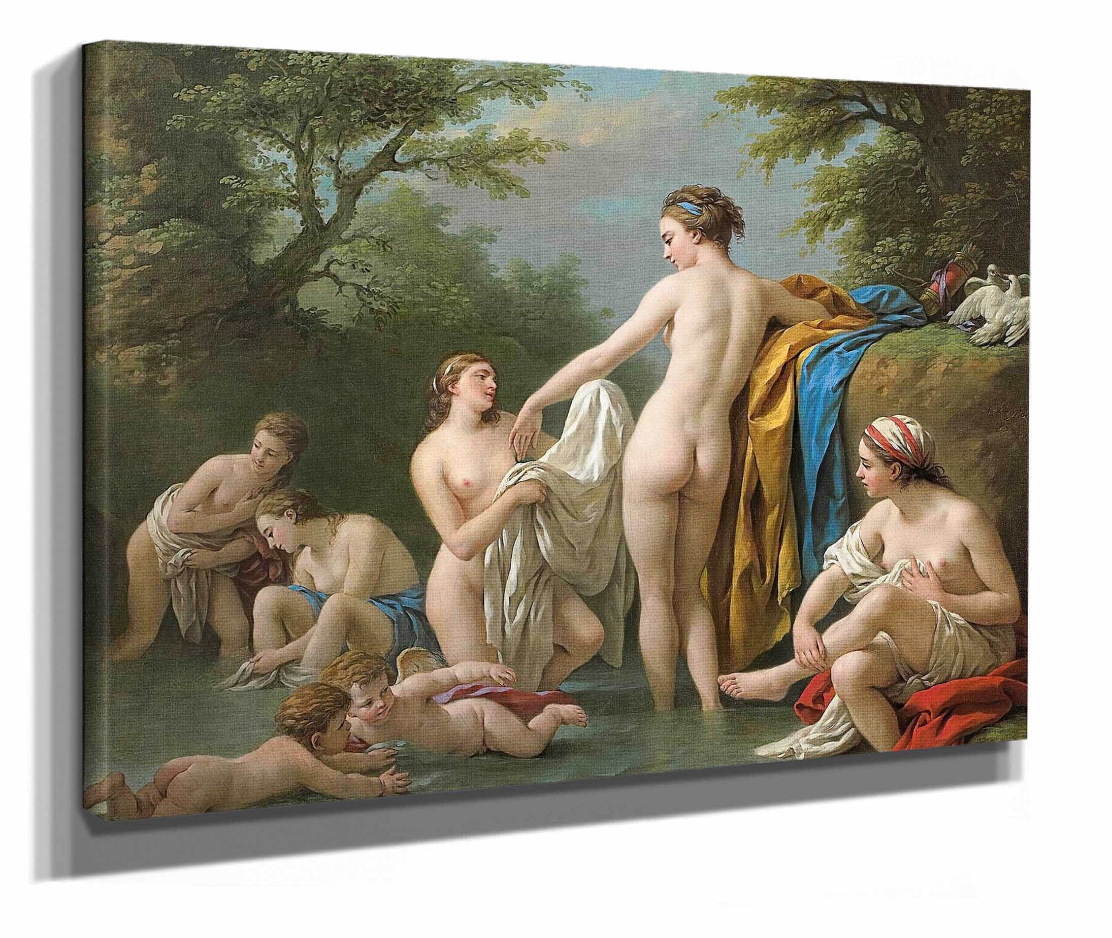 Venus And Nymphs Bathing by Louis Jean Francois Lagrenee - Image 2