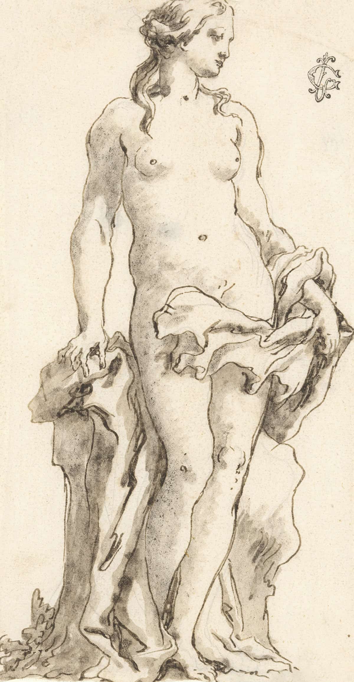 Venus Mid Th Early Th Century by Giovanni Domenico Tiepolo - Image 3