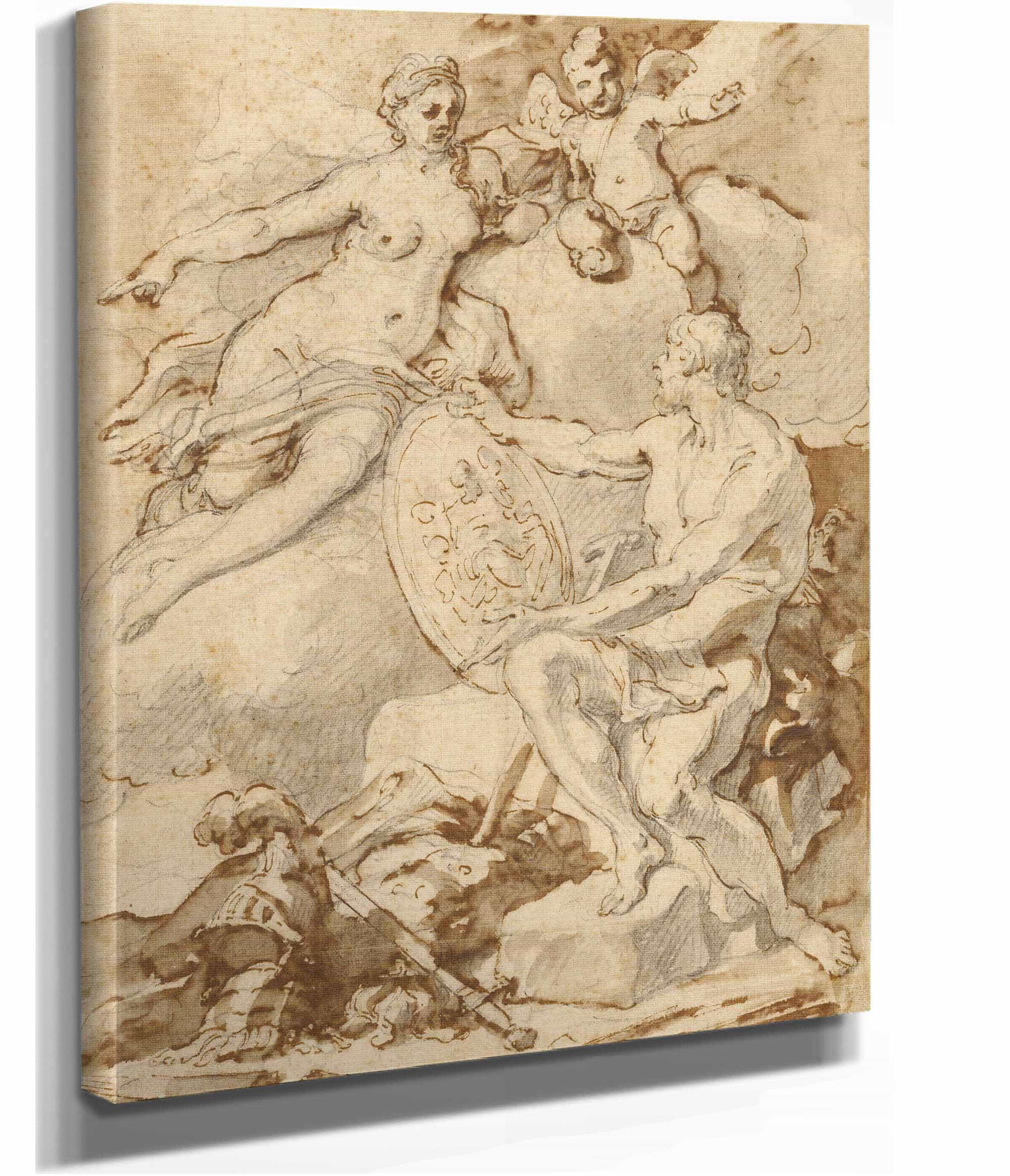 Venus Receiving From Vulcan The Arms Of Aeneas by Francesco Solimena - Image 2