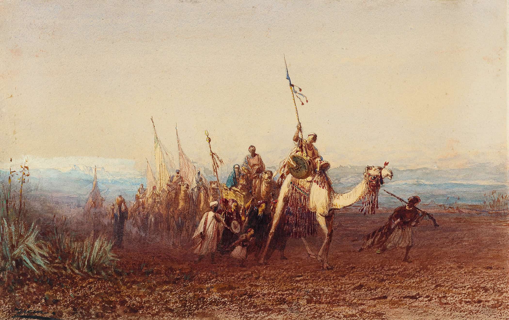 Vers Le Caire La Caravane by Felix Ziem - Image 2