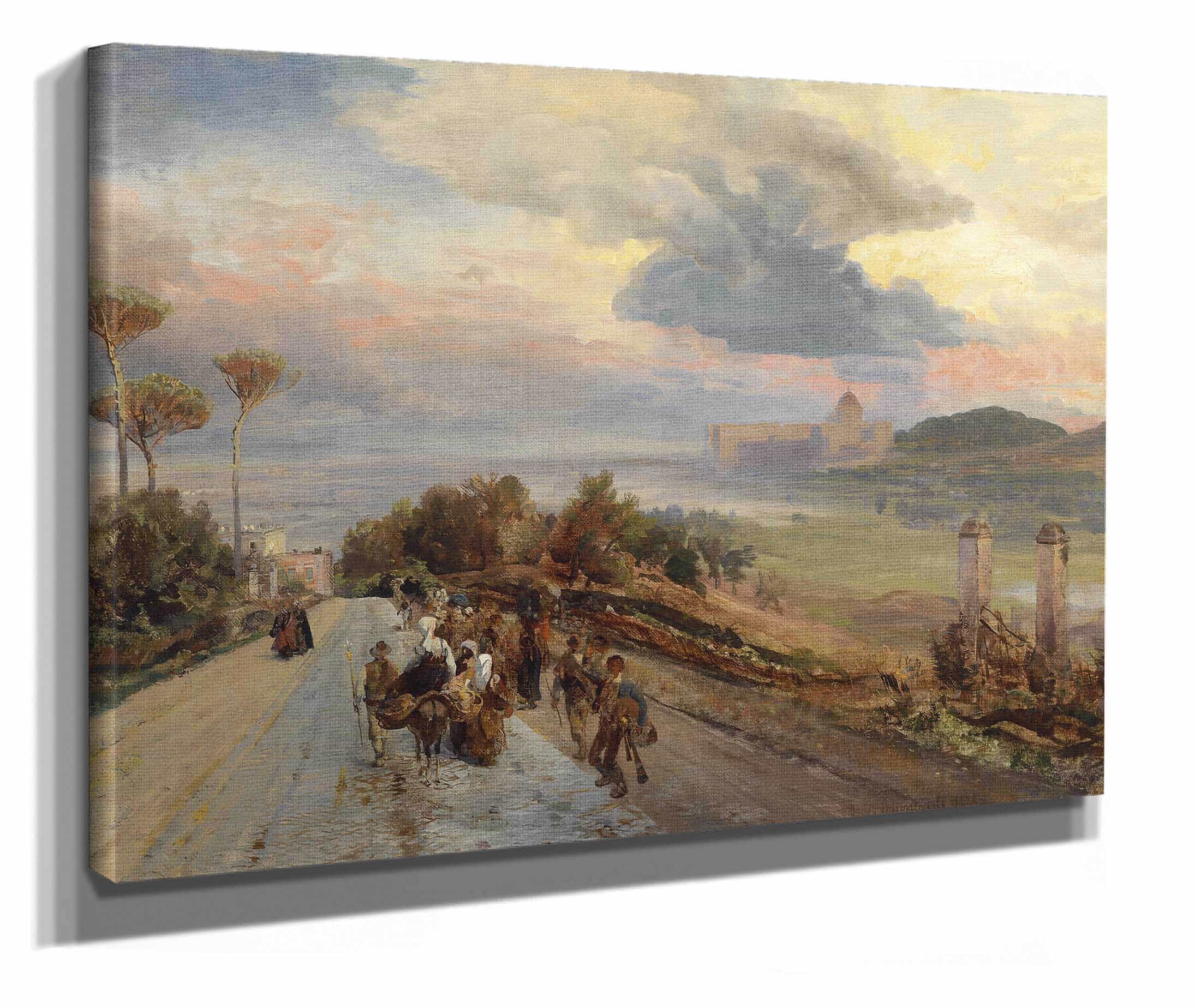 Via Cassia Bei Rom by Oswald Achenbach - Image 2
