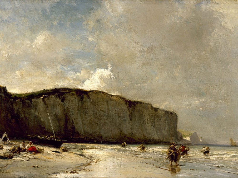 View Along The Norman Coast By Eugene Isabey - Image 7
