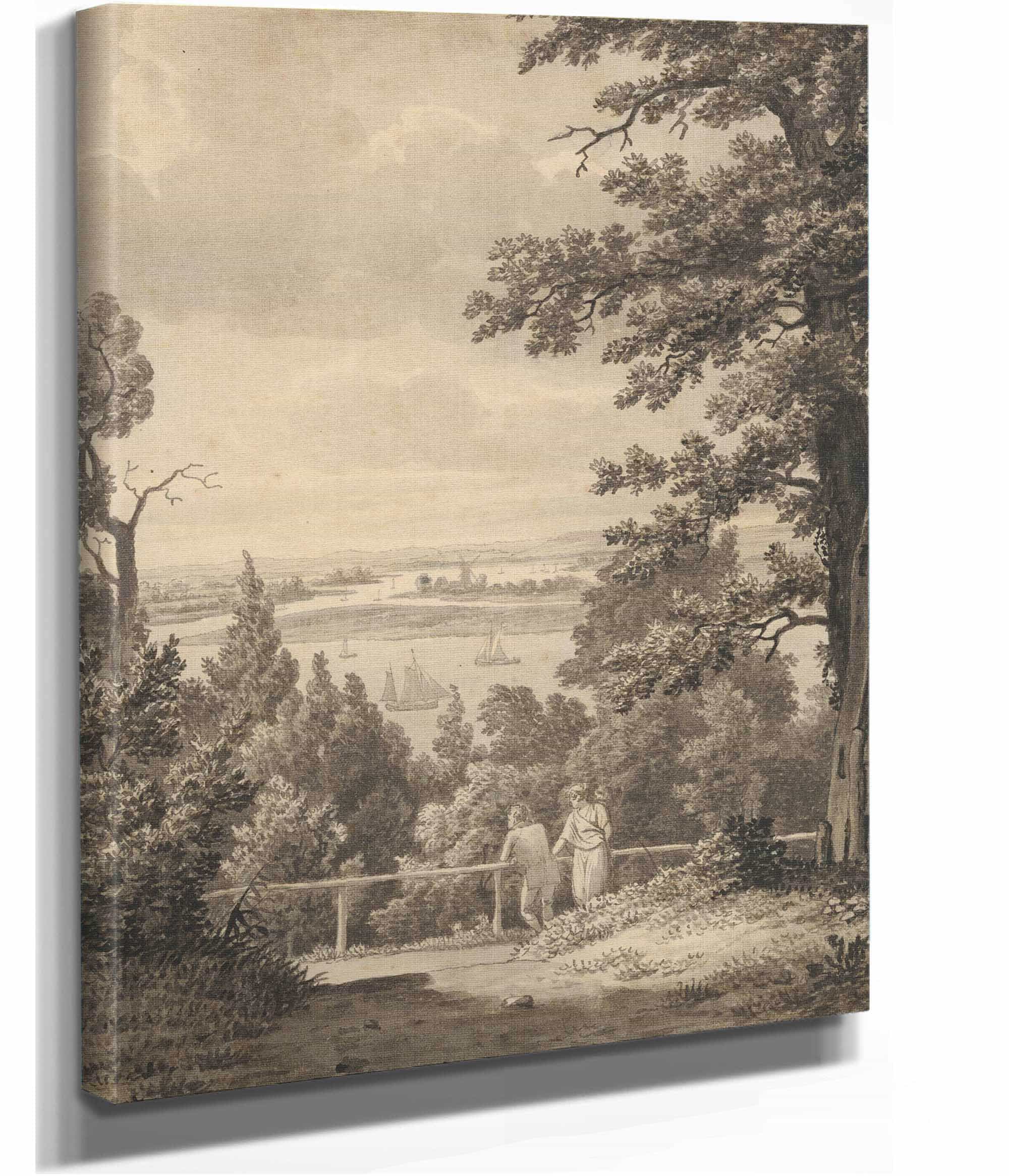 View From Altona Overlooking The Elbe by Christoffer Wilhelm Eckersberg - Image 2