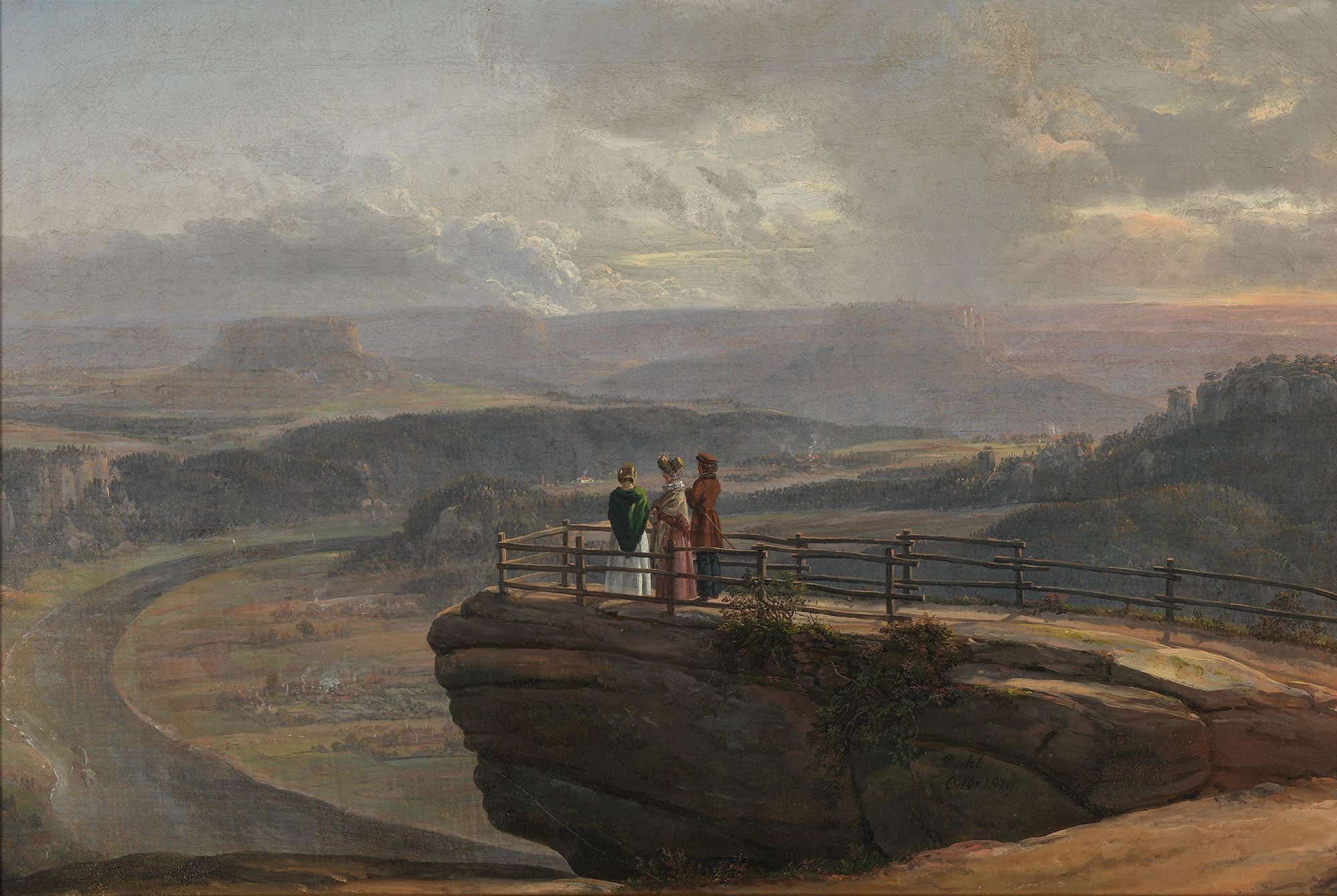 View From Bastei by Johan Christian Dahl