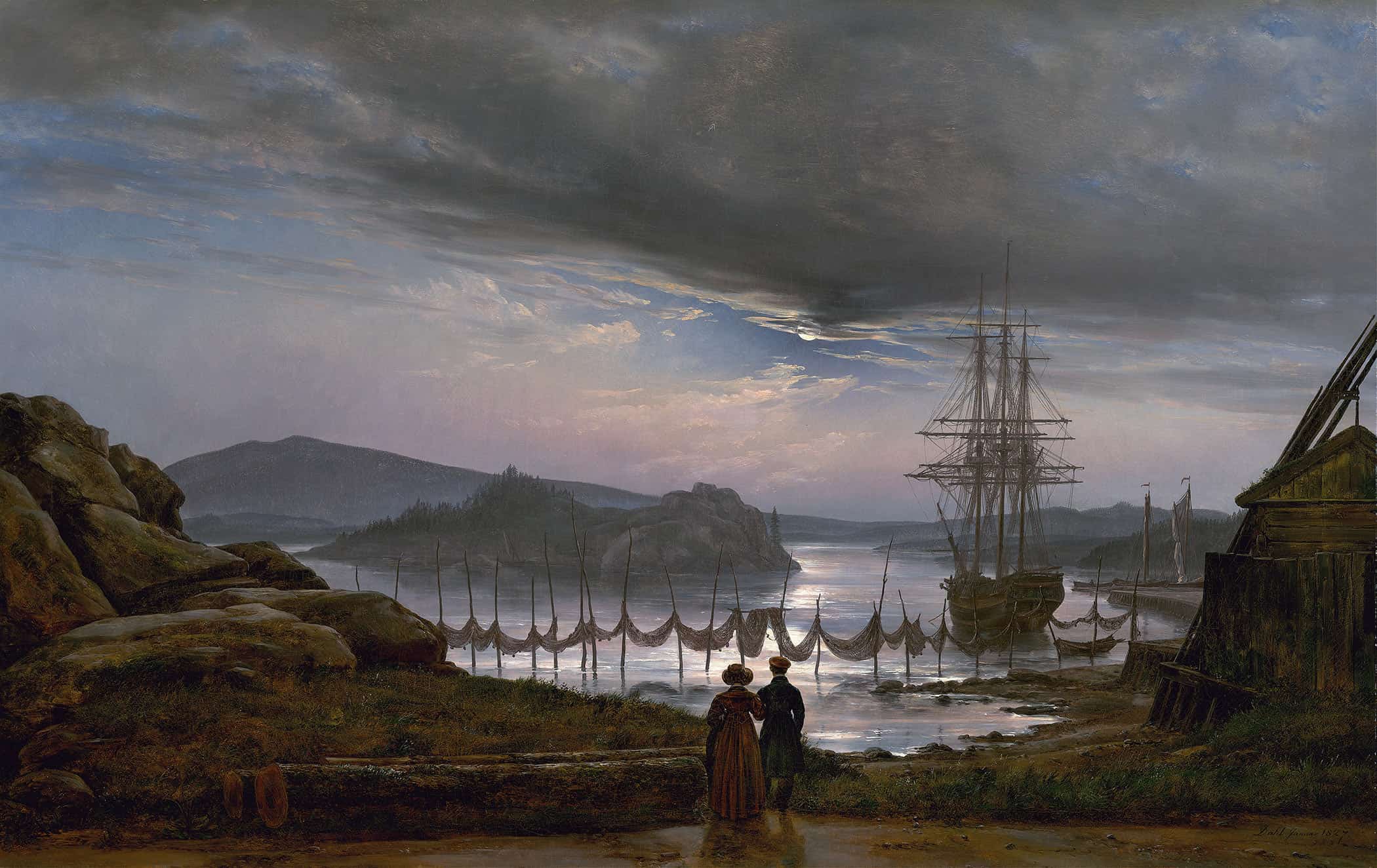 View From Vaekero Near Christiania by Johan Christian Dahl - Image 2