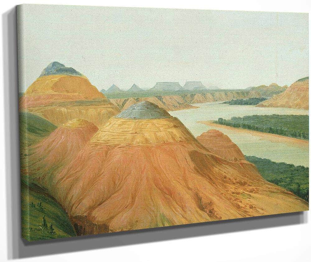 View In The Big Bend Of The Upper Missouri By George Catlin