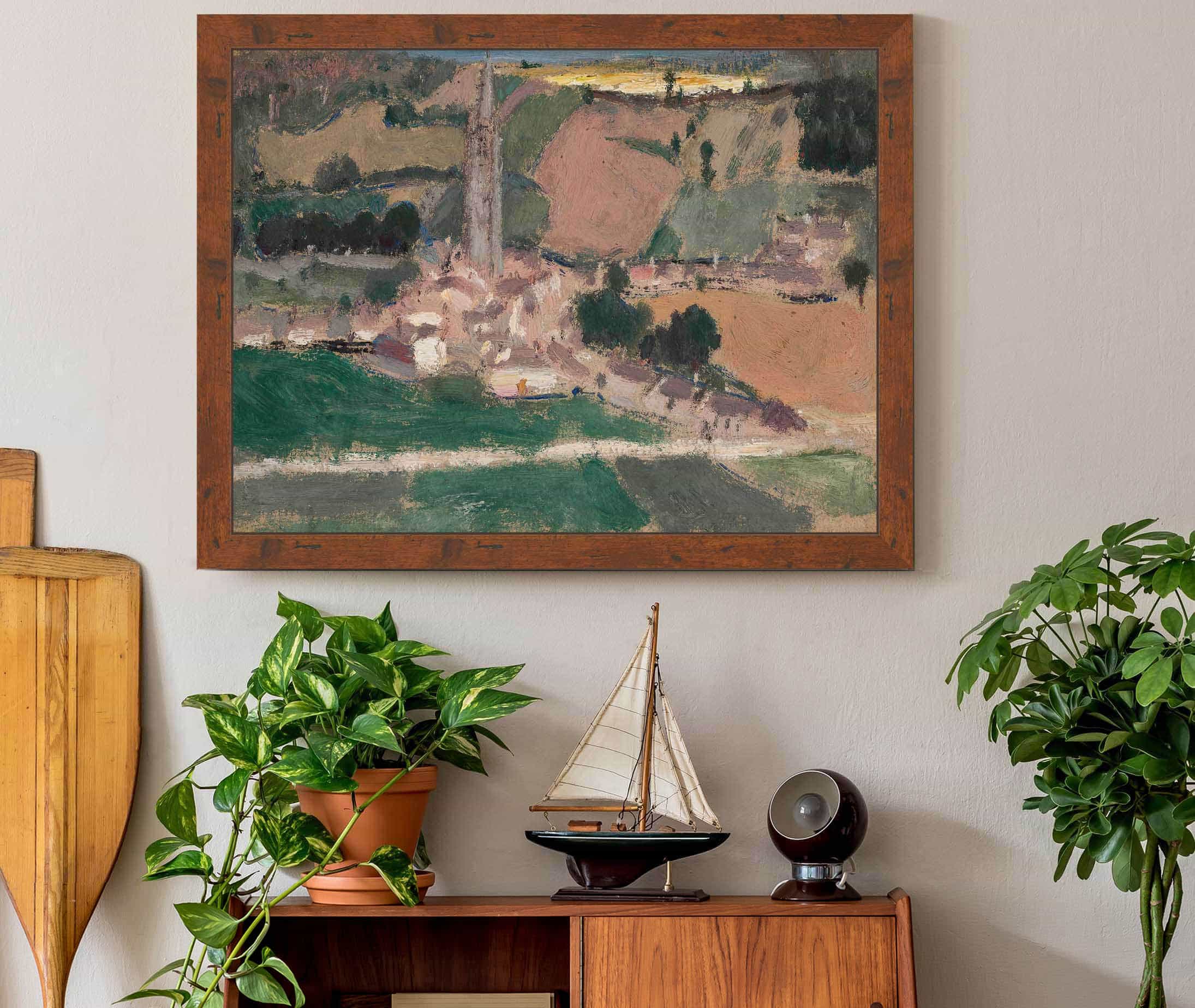 View Of A Small Town With A Church Tower by Tadeusz Makowski - Image 3