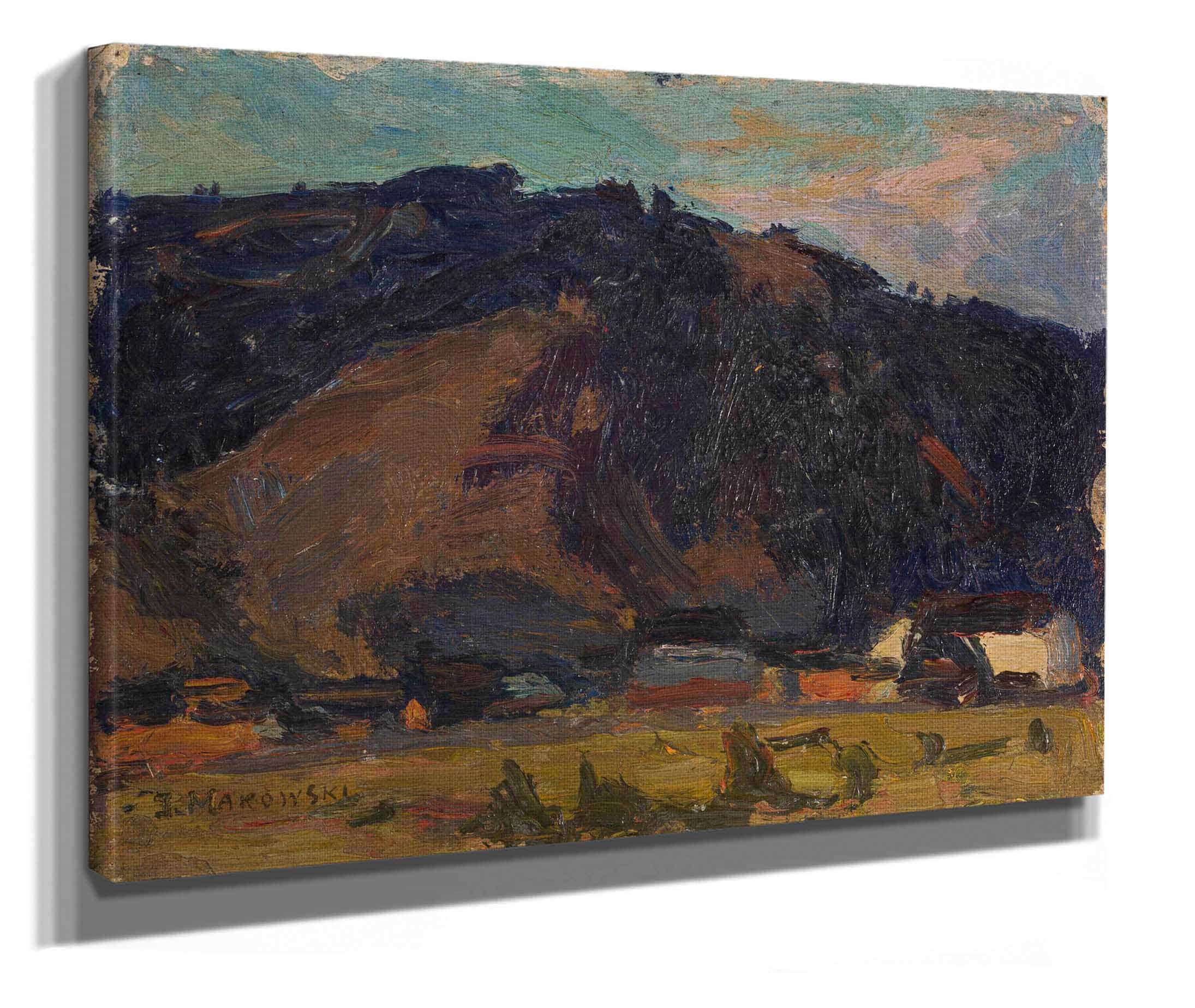 View Of A Village Against The Background Of A Mountain by Tadeusz Makowski - Image 2